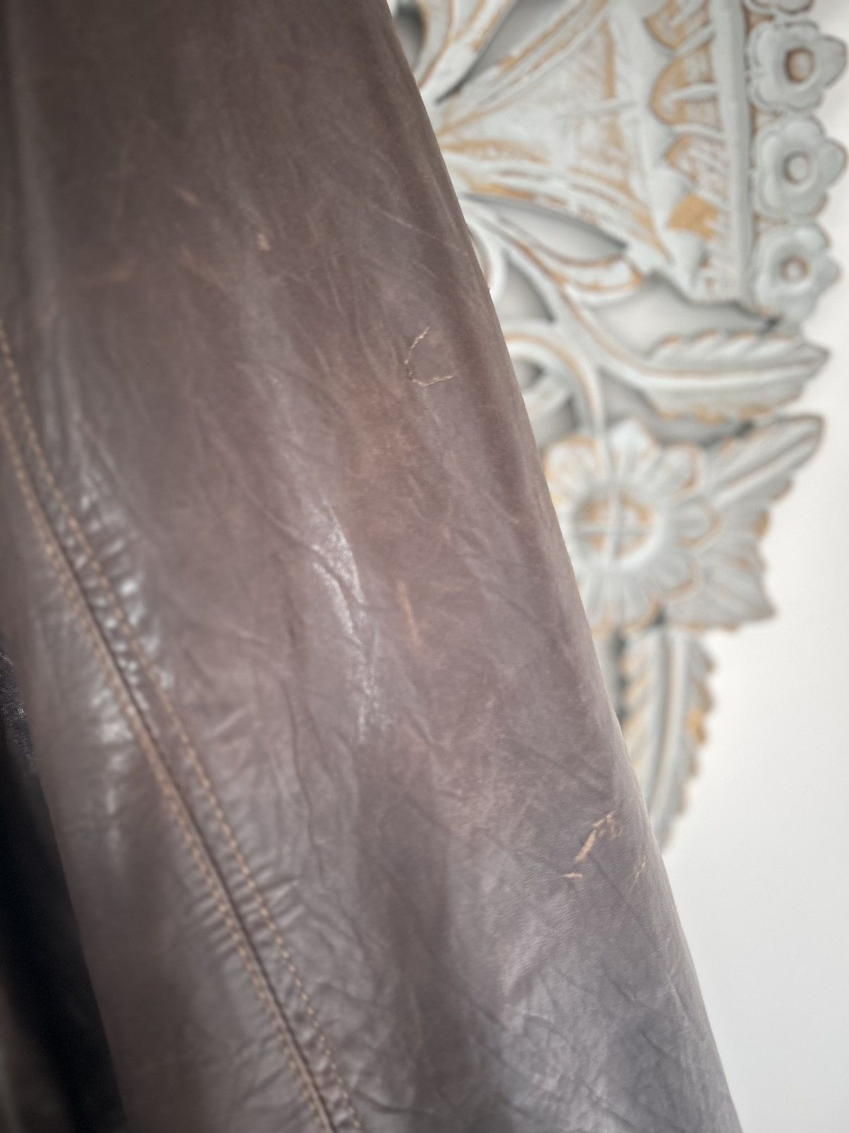 Danier Danier Brown Leather Coat XXL Size US XXL / EU 58 / 5 - 4 Thumbnail