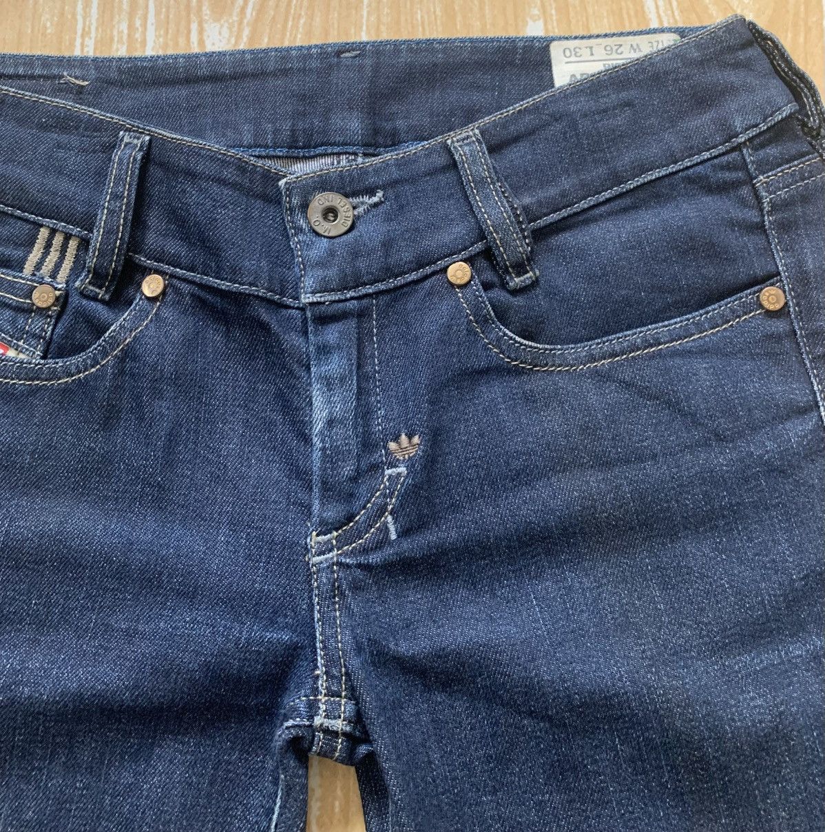 Adidas × Diesel Rare Diesel x Adidas ADI-LOUVELY Stretch Flare Jeans Pants Size US 27 - 13 Thumbnail