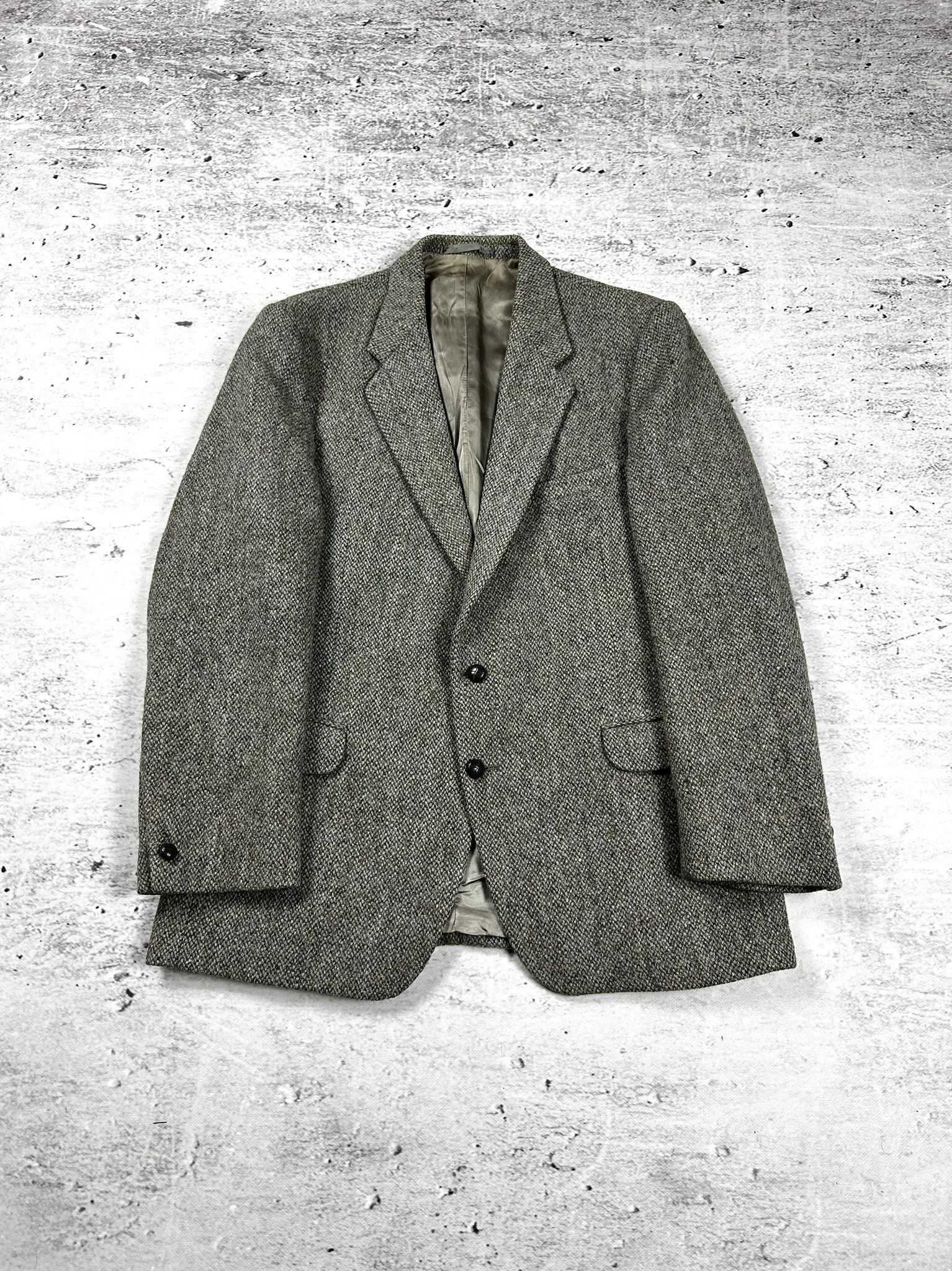 Harris Tweed × Vintage Vintage Harris Tweed wool blazer jacket 80s 90s Size 50L - 2 Thumbnail