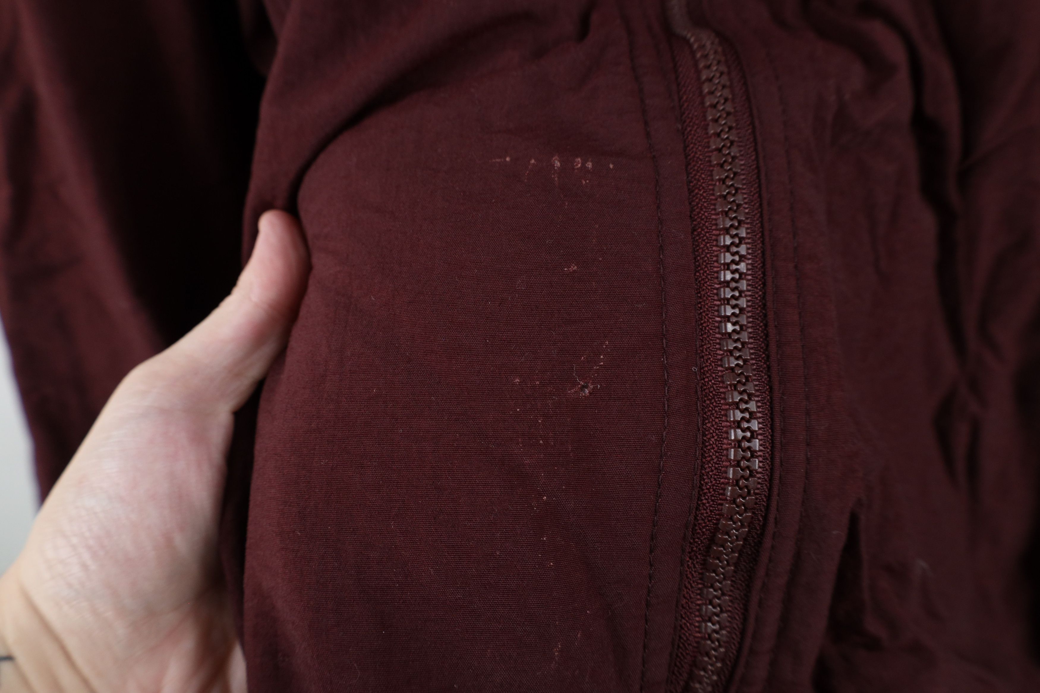 Vintage Vintage 90s Streetwear Fleece Lined Full Zip Jacket Burgundy Size US XXL / EU 58 / 5 - 4 Thumbnail