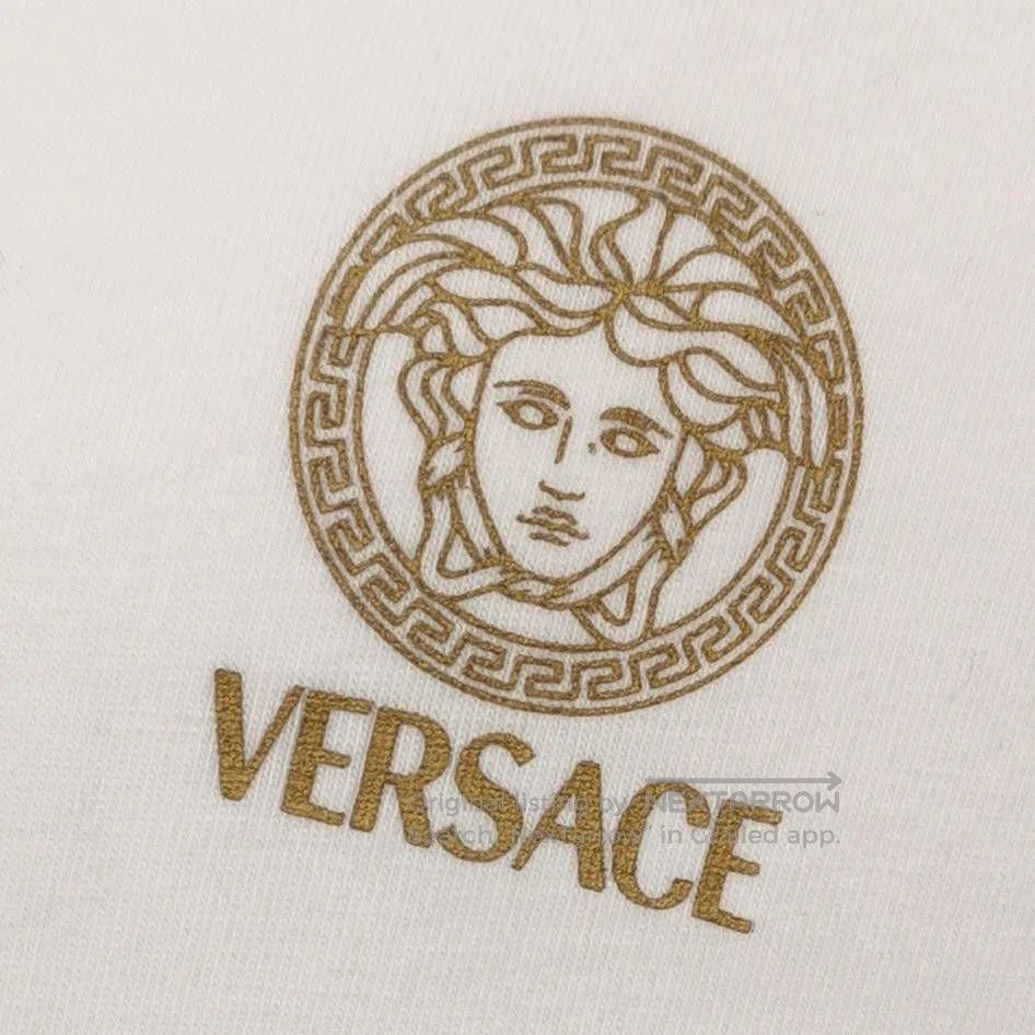Versace Versace Cotton Solid Logo Crewneck T. Size US XL / EU 56 / 4 - 1 Thumbnail