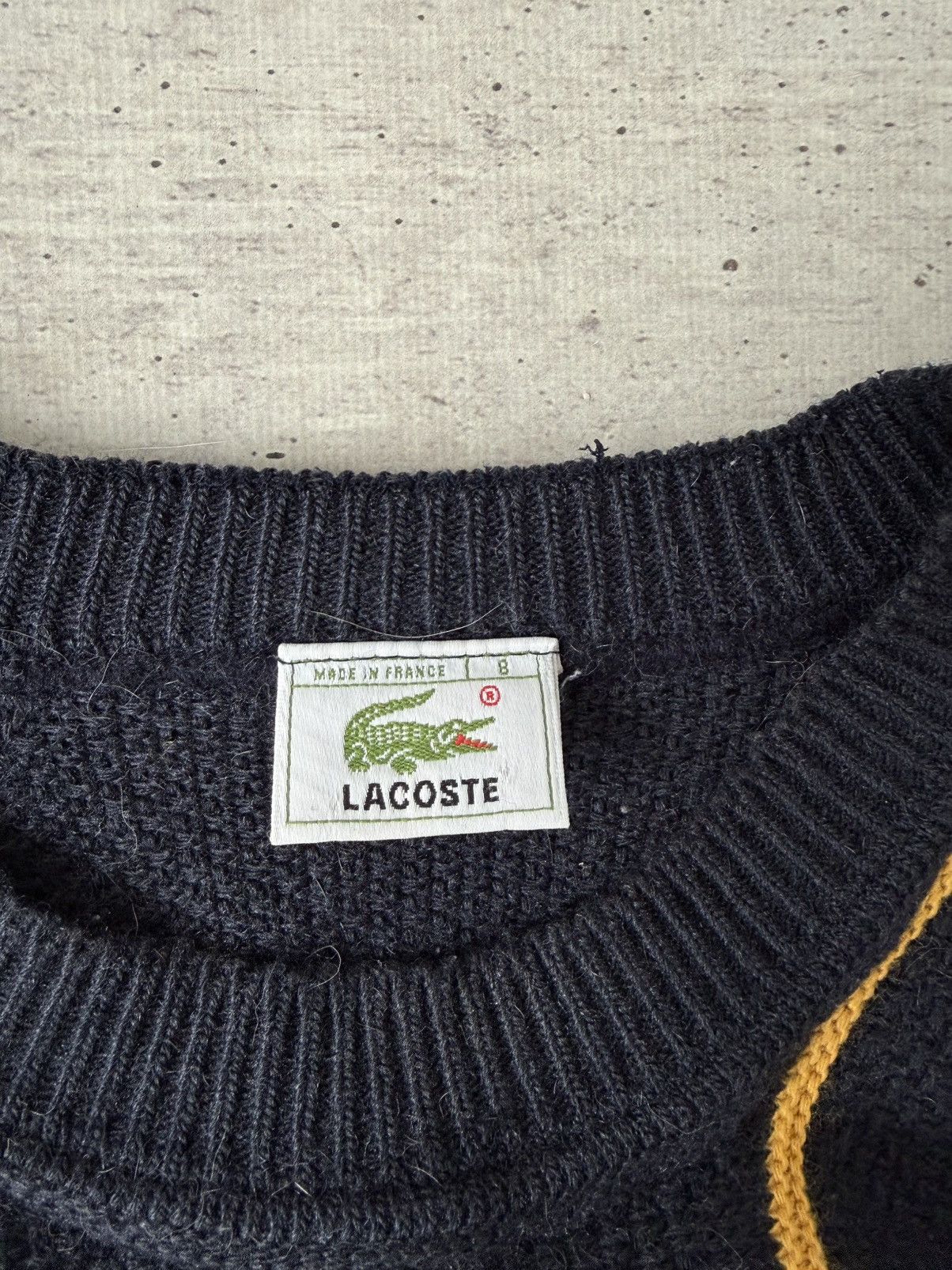 Lacoste Vintage Lacoste Made in France 3D Knit Coogi Style Sweater Size US XXL / EU 58 / 5 - 9 Thumbnail