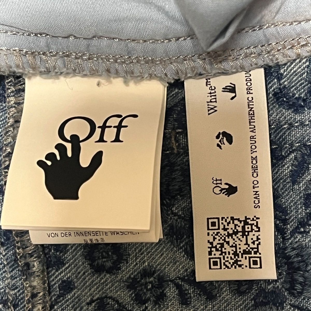 Off-White Off White 23SS Flower Embroidery Carpenter Flare Denim Blue Size US 34 / EU 50 - 5 Thumbnail