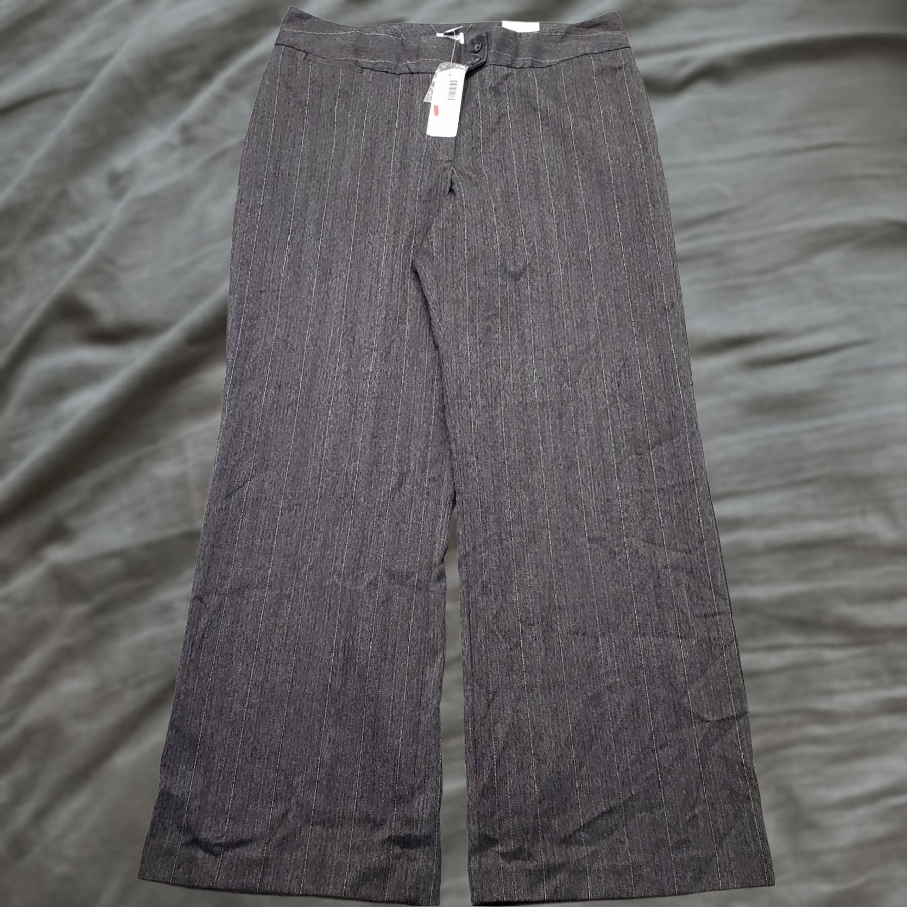 Vintage Chico's Trouser Pants Womens XL Multi Stretch Pinstriped Ultimate Fit Straight Pant Shirt? Size 40" / US 18 - 1 Thumbnail