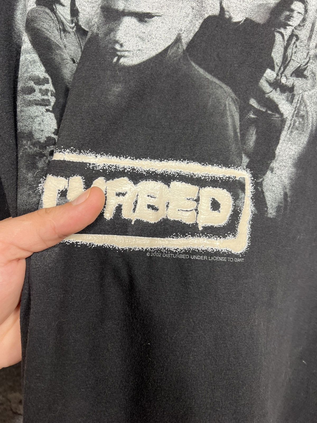 Band Tees Vintage 2002 Disturbed Band Black T Shirt Size US XL / EU 56 / 4 - 6 Thumbnail