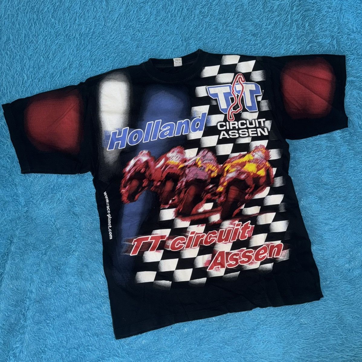 Other Vintage Over Print Moto Holland TT Circuit Assen Size US XL / EU 56 / 4 - 1 Thumbnail