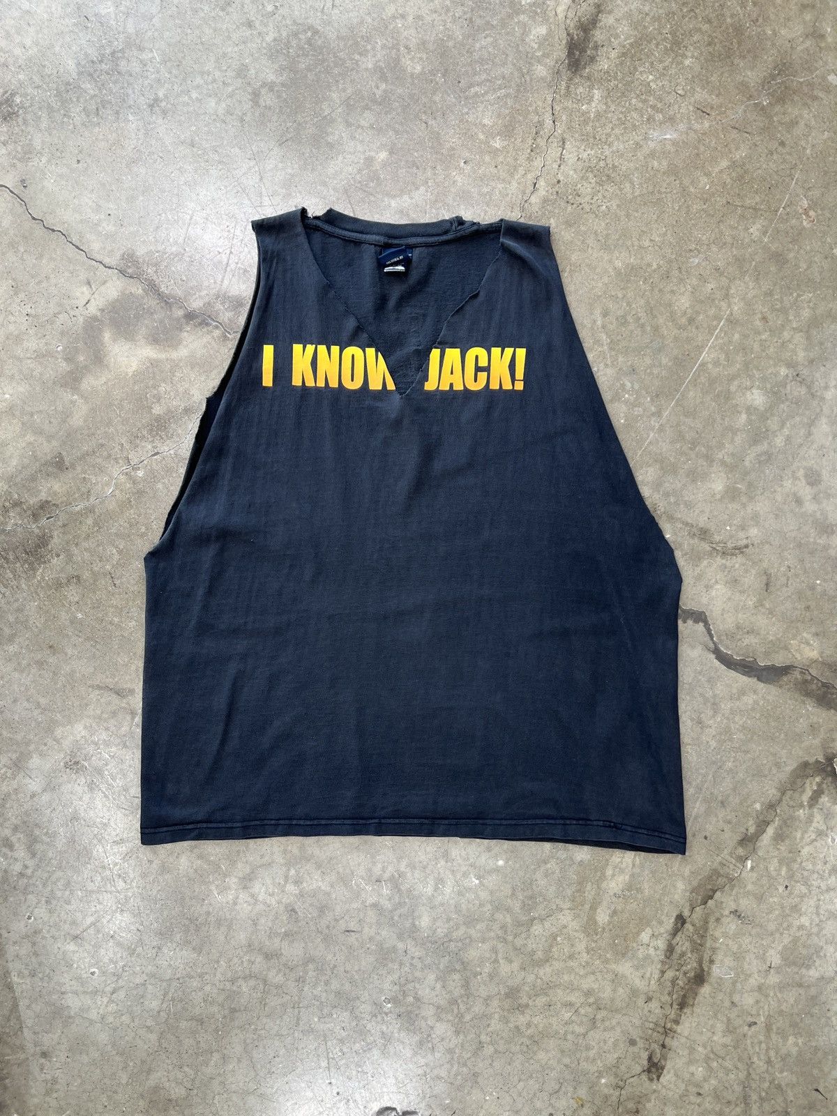 Vintage Vintage I Know Jack Jack Daniels Promo Tee Cut Vneck XL Size US XL / EU 56 / 4 - 6 Thumbnail