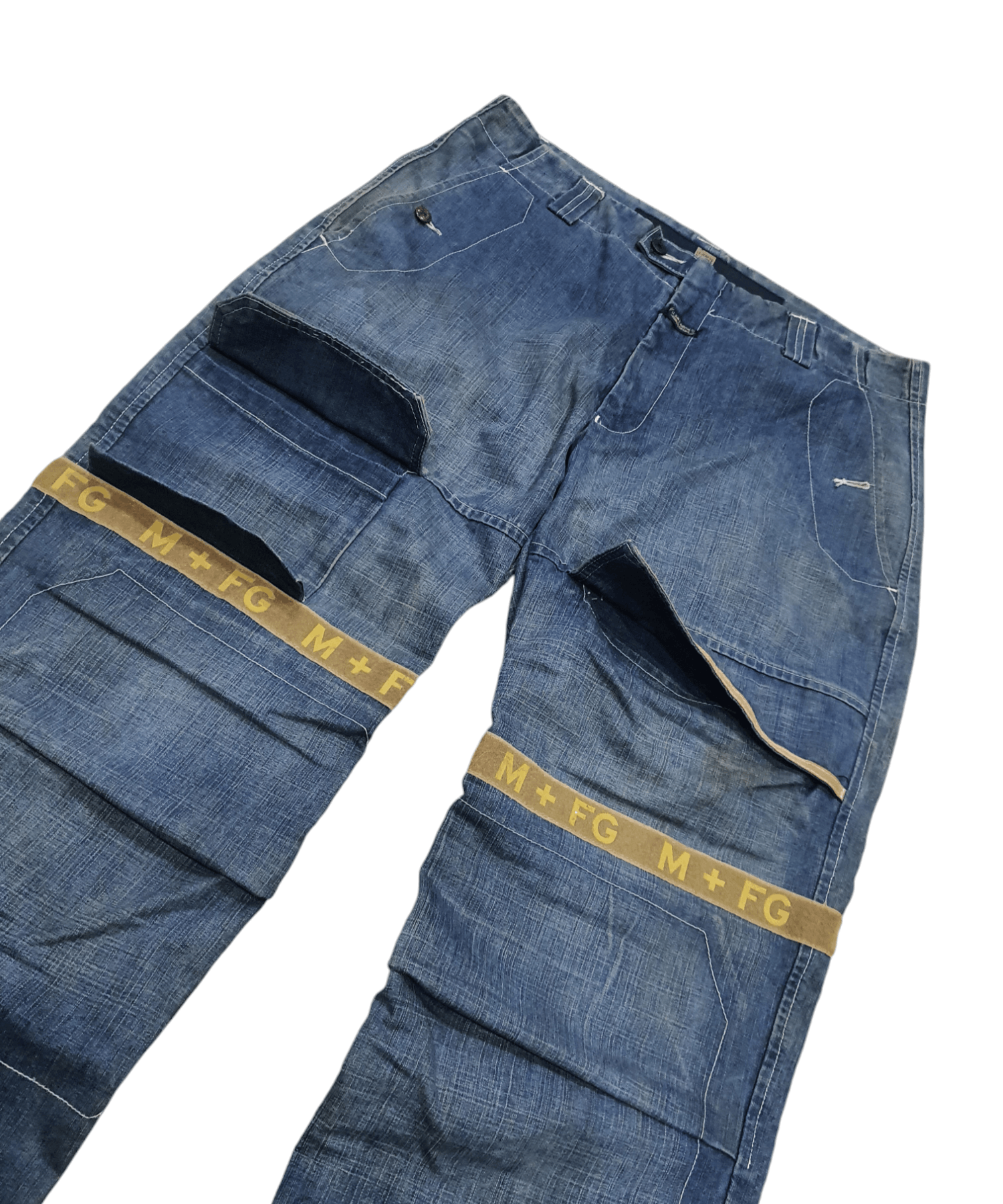 Marithe + Francois Girbaud × Vintage 90s MARITHE FRANCOIS GIRBAUD Wide Leg Baggy Blue Denim Jeans Size US 36 / EU 52 - 7 Thumbnail