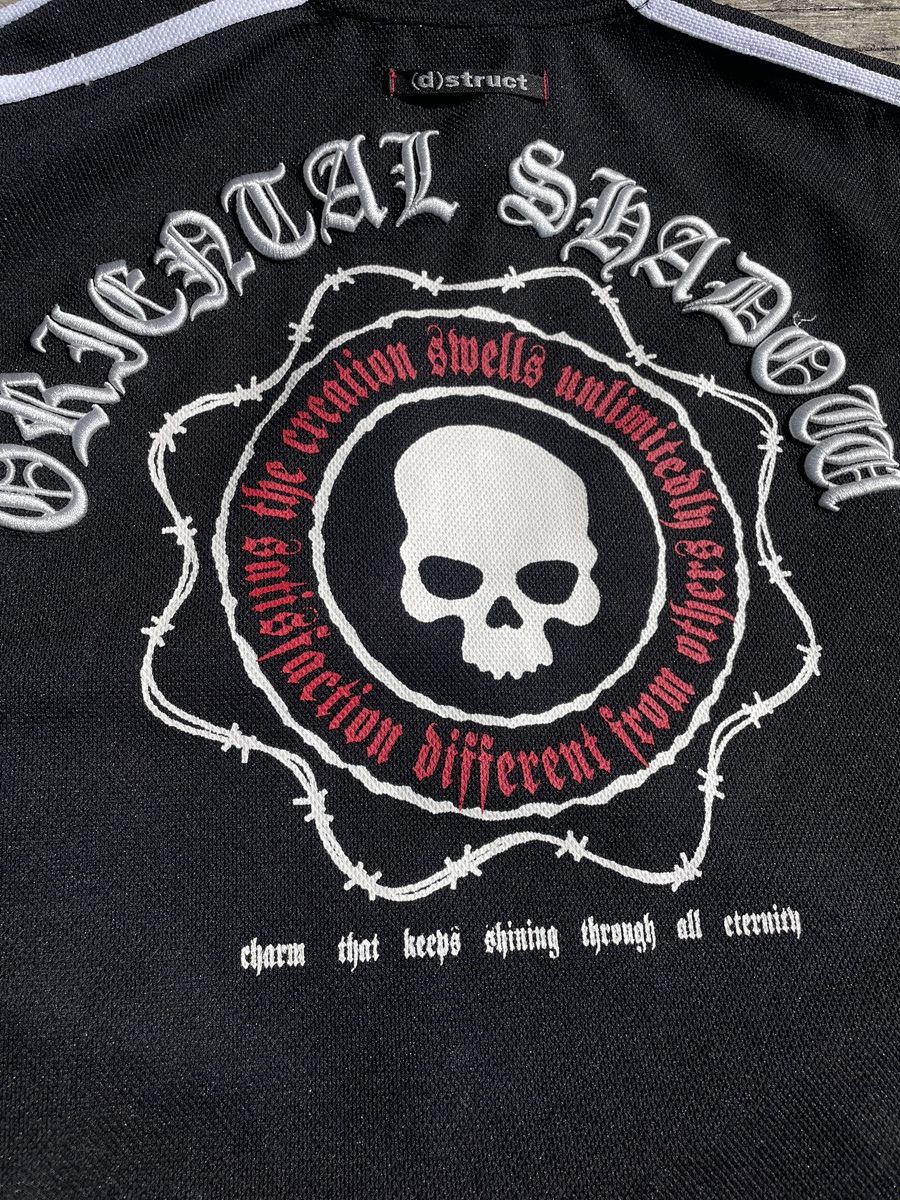 If Six Was Nine 2000s Japanese archive Skull Poem Embroidery Short Jacket Size US XL / EU 56 / 4 - 7 Thumbnail