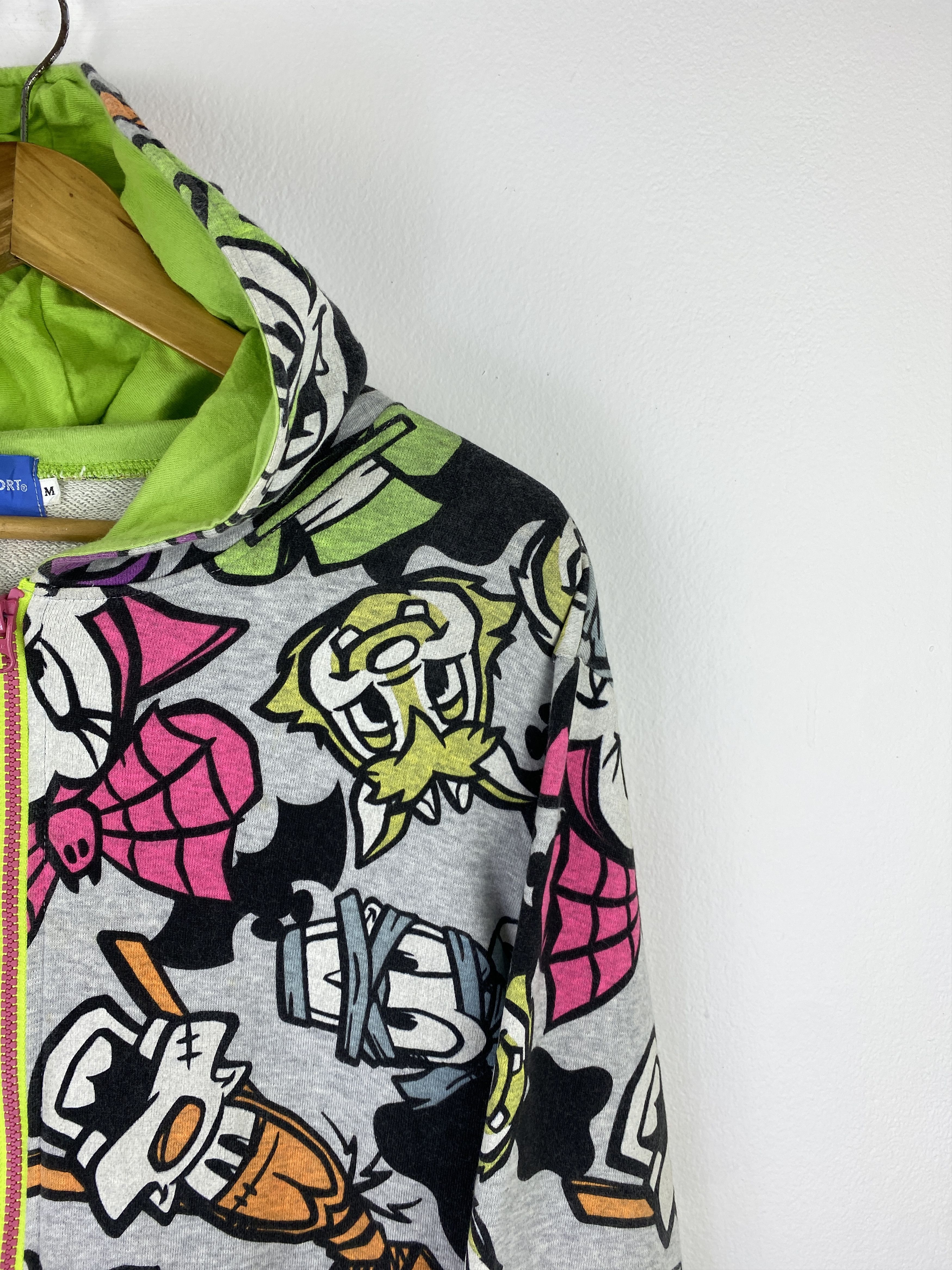 Disney Vintage Disney All Over Print Zipper Up Hoodie SH0443 Size US M / EU 48-50 / 2 - 6 Thumbnail