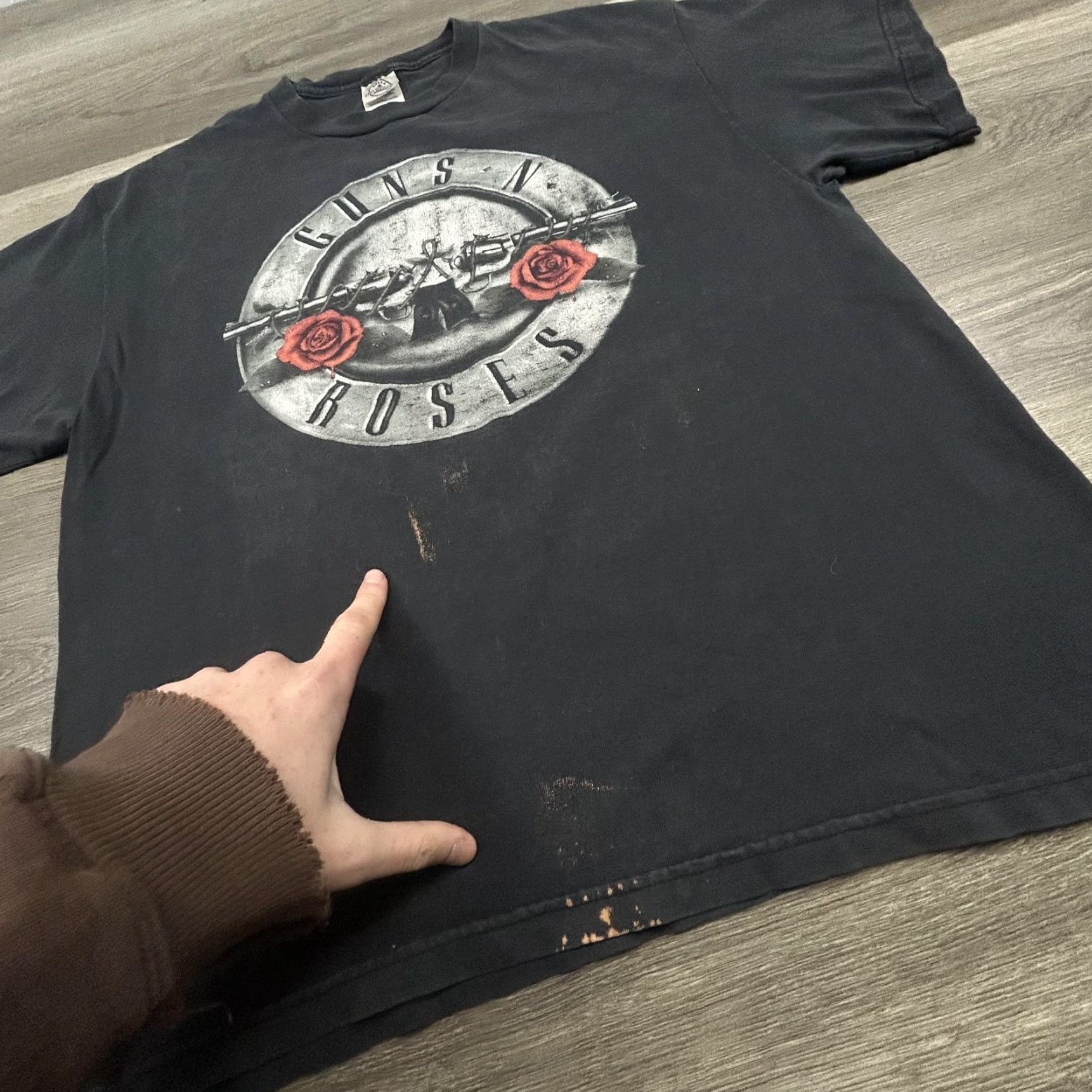 Delta VINTAGE Guns N' Roses Shirt Mens Large Black Delta Pro Weight Logo Military Rock 1990s Crew Neck Short Sleeve Graphic T-Shirt Size US L / EU 52-54 / 3 - 5 Thumbnail