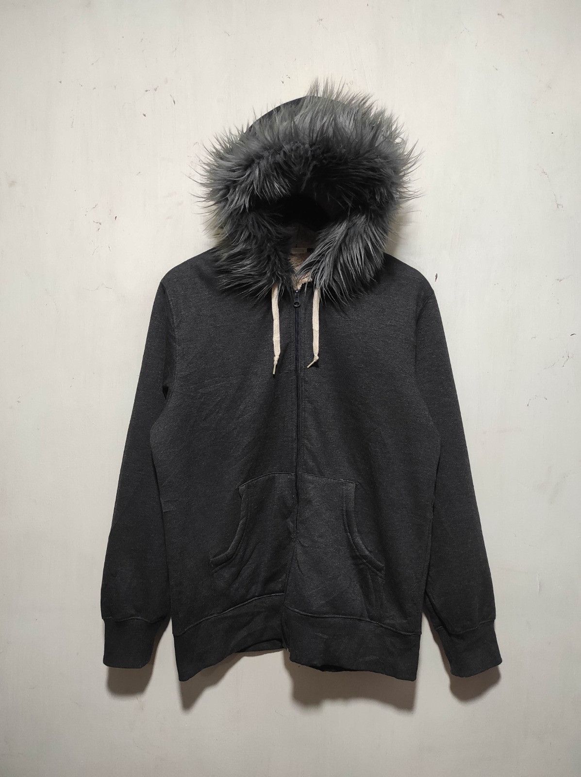 Japanese Brand Gray Sherpa Zip fur hoodie LGB style Size US L / EU 52-54 / 3 - 2 Thumbnail
