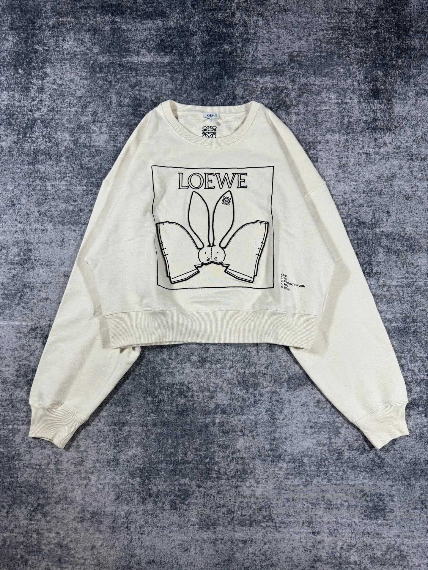 Loewe Loewe Rabbit Embroidery Short Sweatshirt. Size US S / EU 44-46 / 1 - 1 Thumbnail