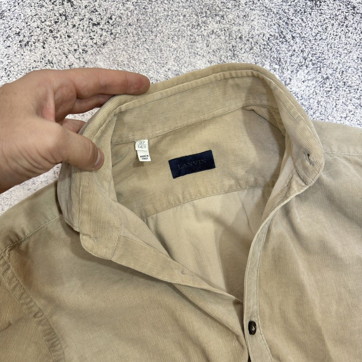 Lanvin Lanvin Beige Corduroy Shirt Size 37(M) Size US M / EU 48-50 / 2 - 4 Thumbnail