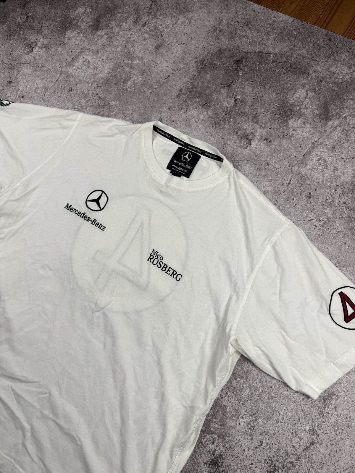 Mercedes-Benz Vintage Mercedes Benz & Henri Lloyd Nico Rosberg tee Formula Size US XL / EU 56 / 4 - 2 Thumbnail
