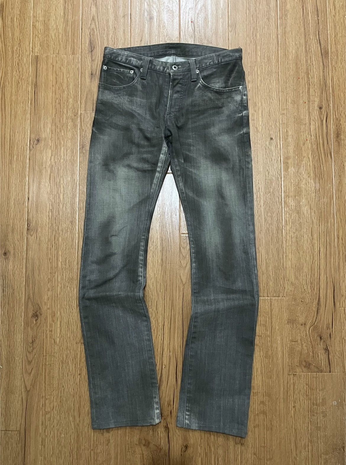 Tornado Mart Vintage 90s Tornado Mart Waxed Jeans Size US 31 - 3 Thumbnail