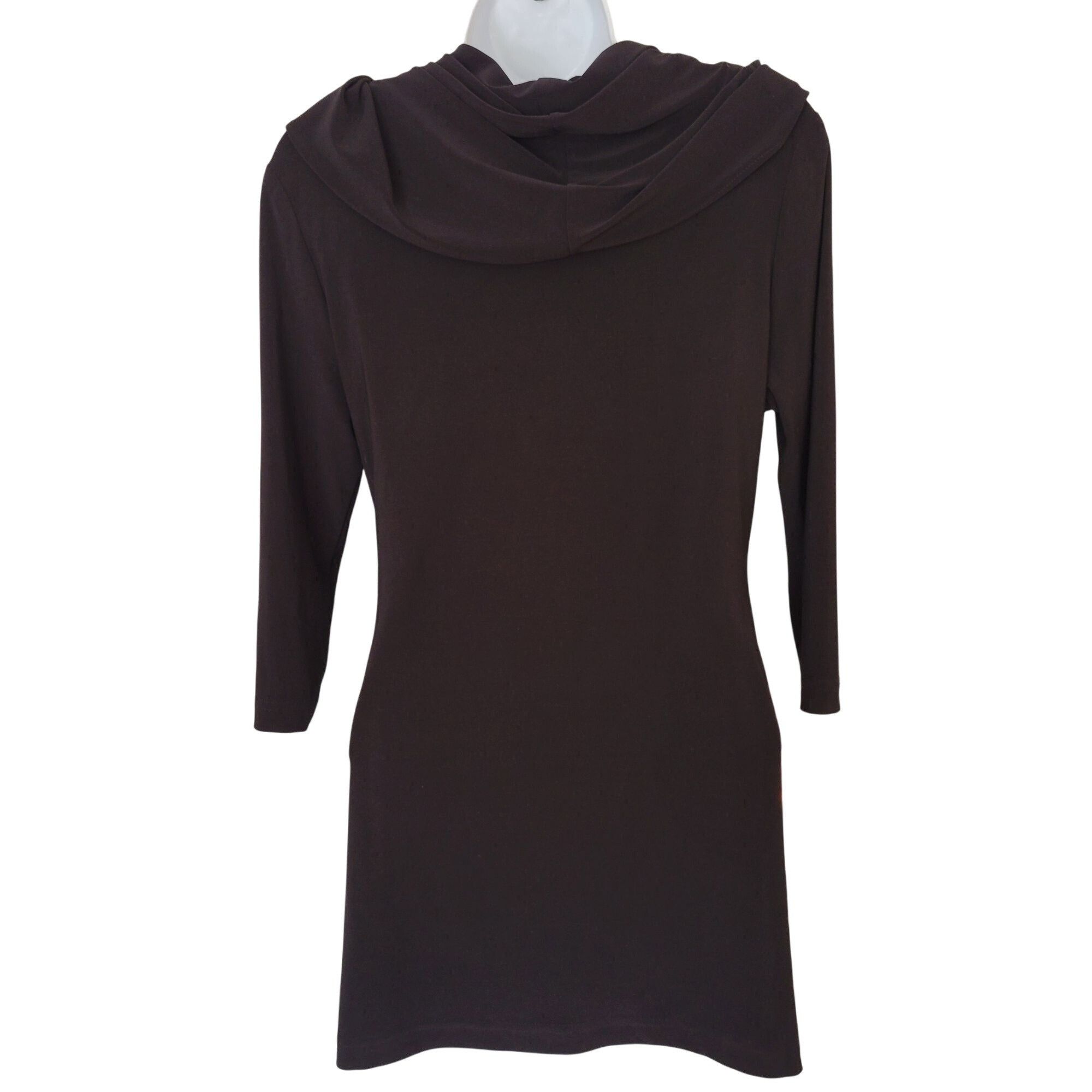 Joseph Ribkoff Joseph Ribkoff 8 Black Cowl Neck Shawl Ruched Tunic Top Stre Size M / US 6-8 / IT 42-44 - 4 Thumbnail