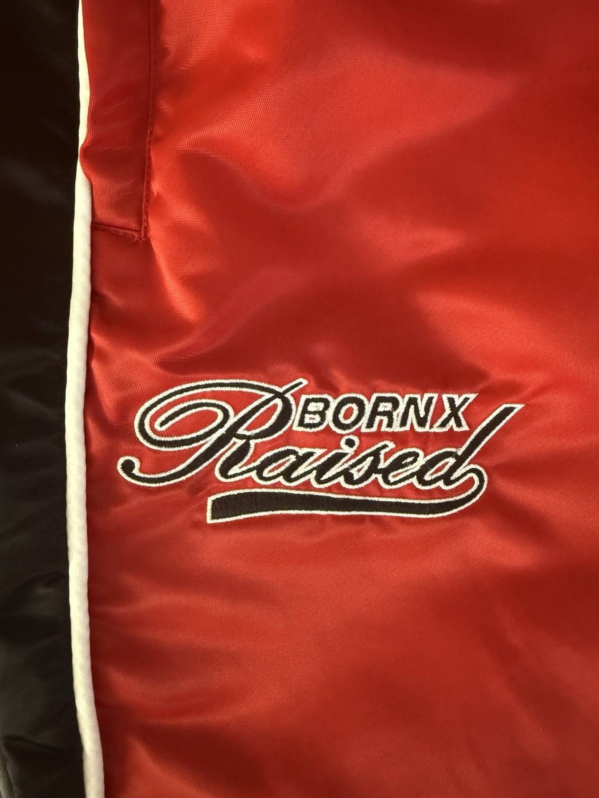 Born X Raised Red Nylon Warm Up Pants With Zipper Size Small Size US 30 / EU 46 - 3 Thumbnail