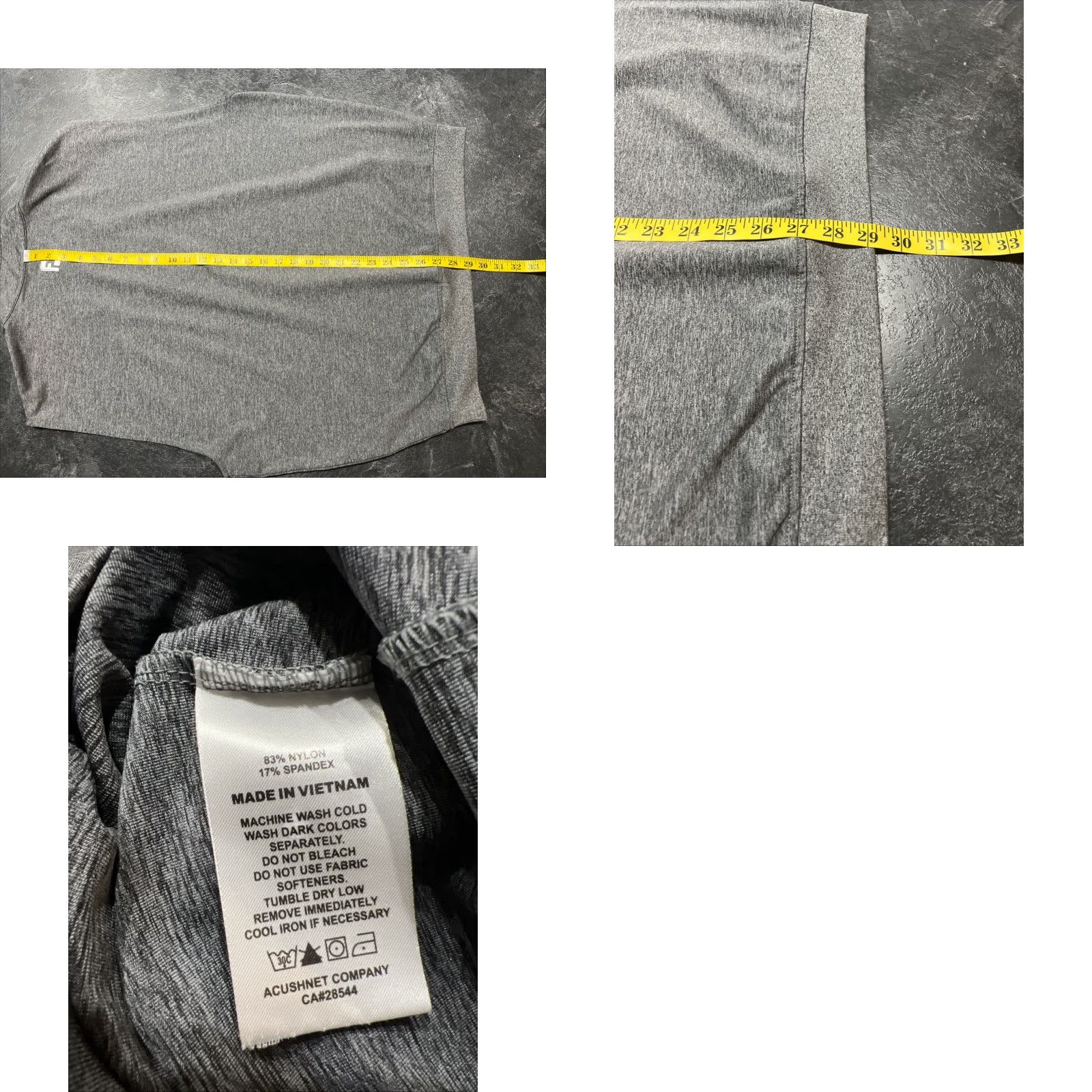 Footjoy FootJoy Vest Mens Performance 1/4 Zip Golf Sleeveless Gray XL Size US XL / EU 56 / 4 - 8 Thumbnail