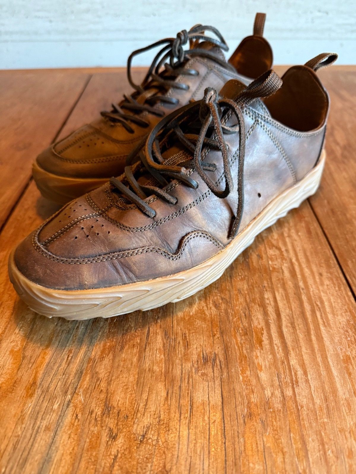 Other Mother Ground Brown Leather Sneakers, Men's Sz 10.5 Size US 10.5 / EU 43-44 - 1 Thumbnail
