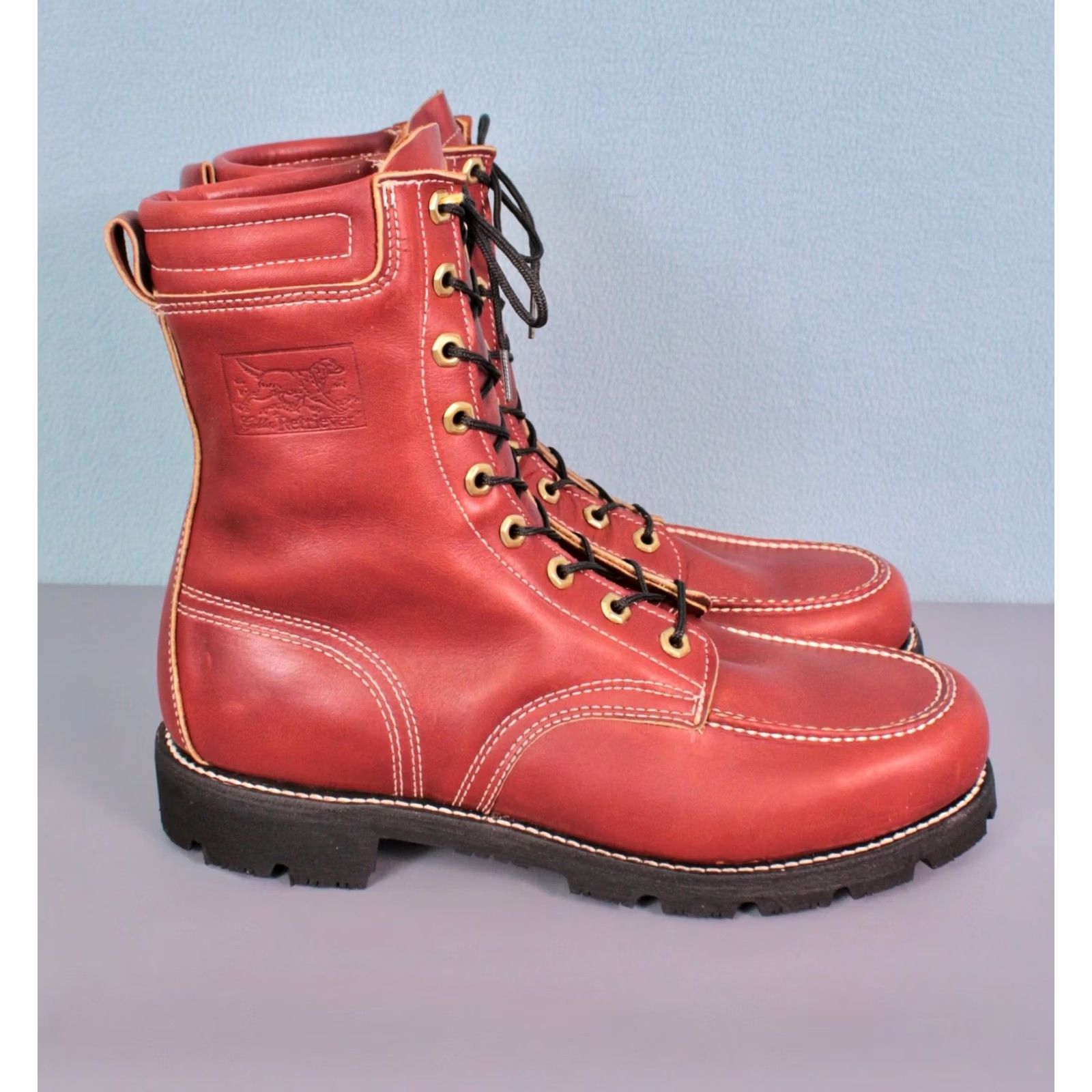 Vintage Golden Retriever Hunting Boots Mens 1980s Outdoor Leather Boots Size 9.5 EEE Vintage NOS 80s Brown Size US 10 / EU 43 - 5 Thumbnail
