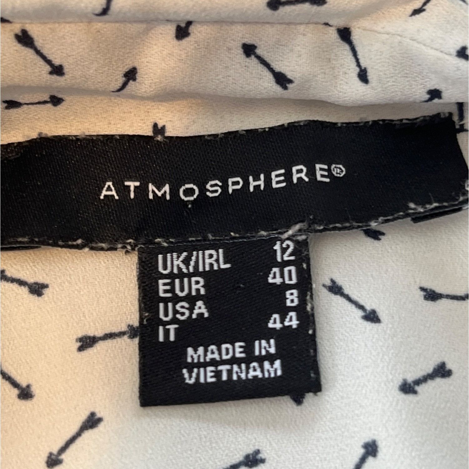 Vintage Atmosphere Womens Long Sleeve Button-Up Blouse White/Black A Size M / US 6-8 / IT 42-44 - 3 Thumbnail