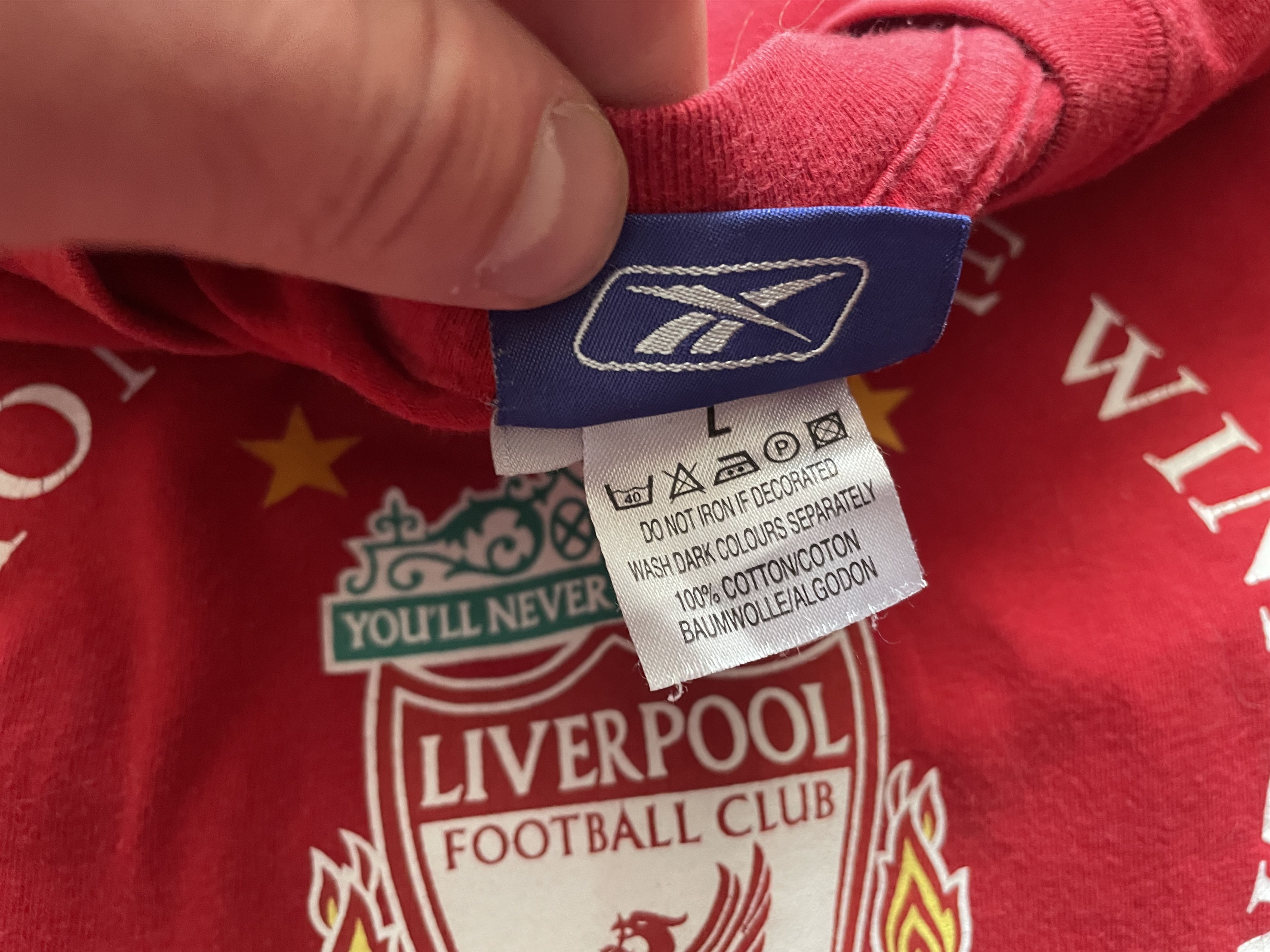 Reebok Vintage Liverpool Stambul Champions Jersey Shirt Football Size US L / EU 52-54 / 3 - 4 Thumbnail