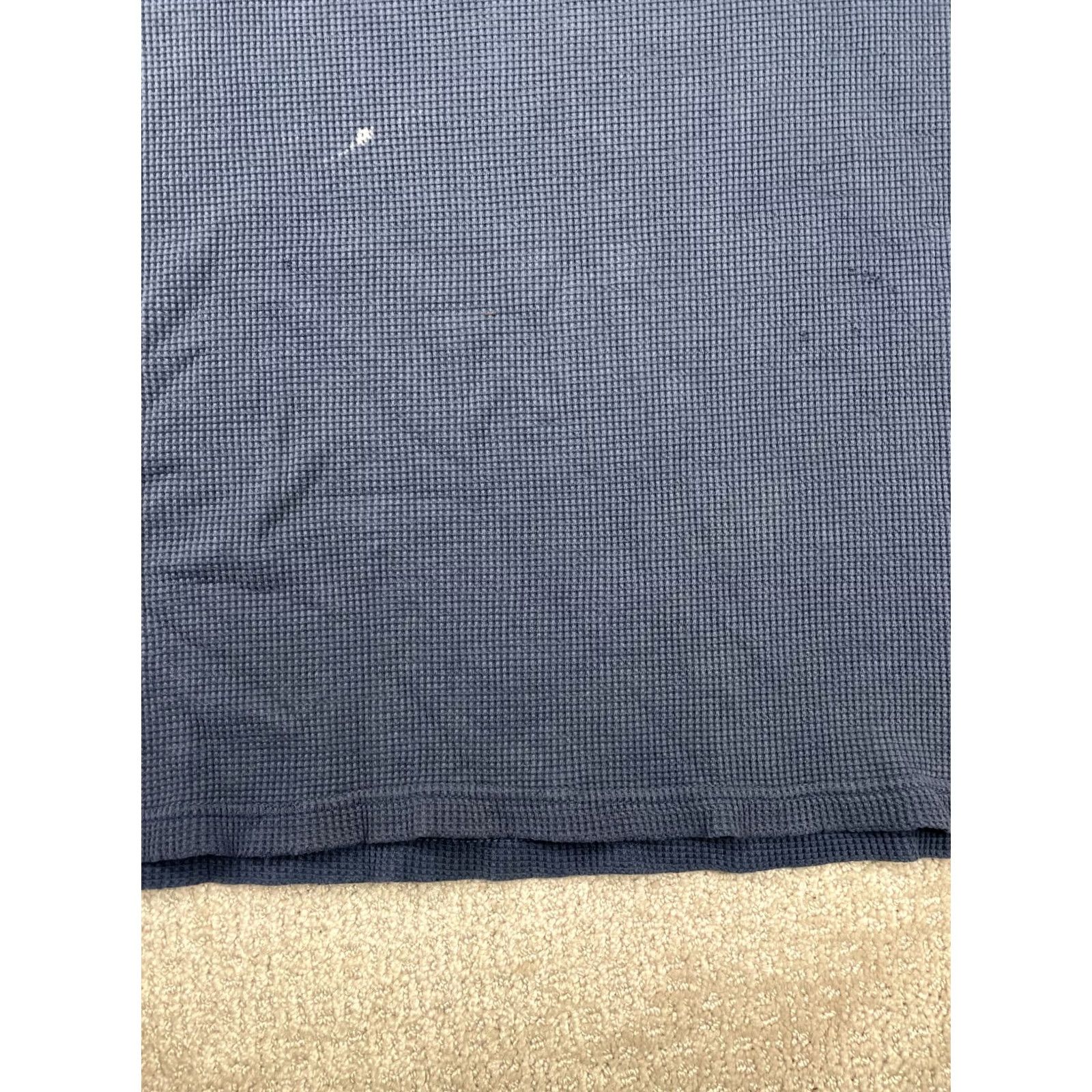 Lands' End VINTAGE Lands' End Thermal Shirt Women L Blue 1 Button Henley Waffle Knit 80s Size L / US 10 / IT 46 - 5 Thumbnail