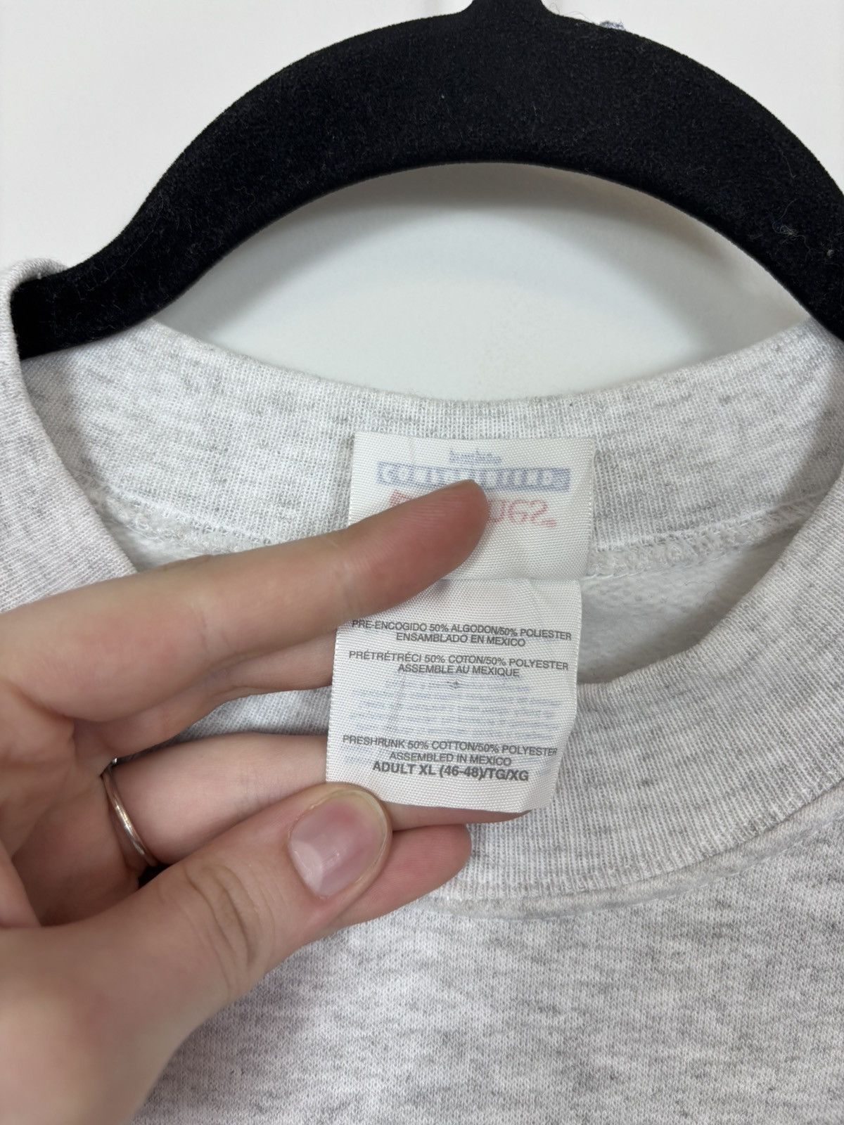 Hanes Vintage Hanes American USA Flag Patriotic Gray Sweatshirt Size US XL / EU 56 / 4 - 9 Thumbnail