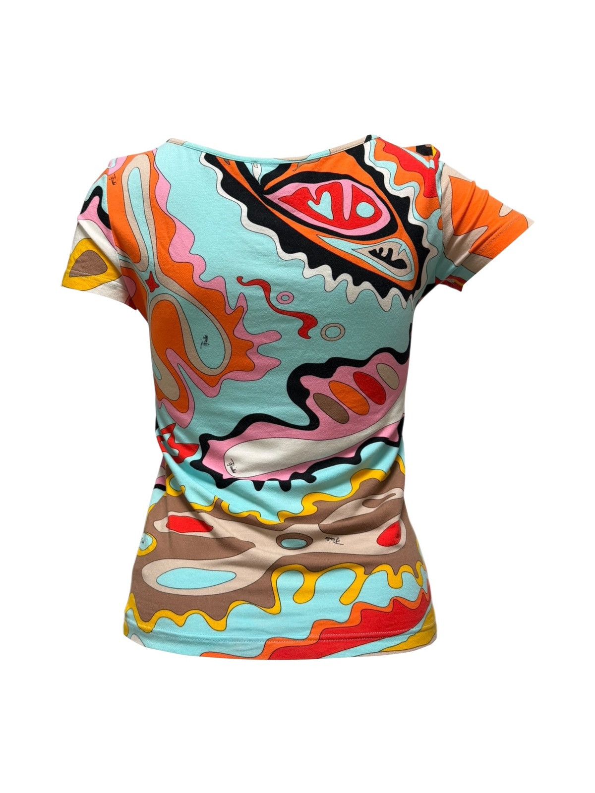 Emilio Pucci EMILIO PUCCI Spring Summer 2005 Printed T-Shirt Size S / US 4 / IT 40 - 2 Thumbnail
