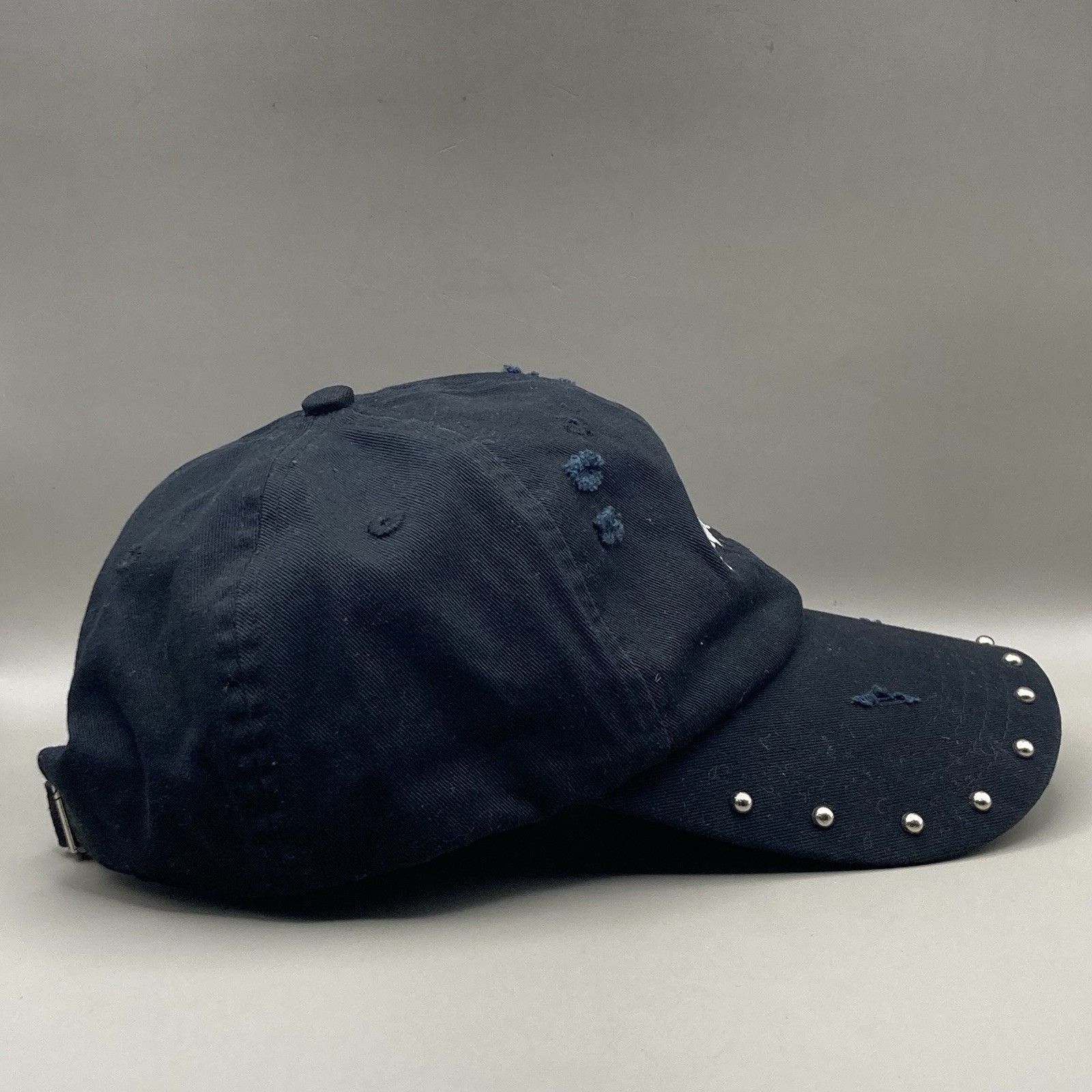 Empyre Empyre Grunge Logo Studded Distressed Black Strapback Hat Size ONE SIZE - 3 Thumbnail