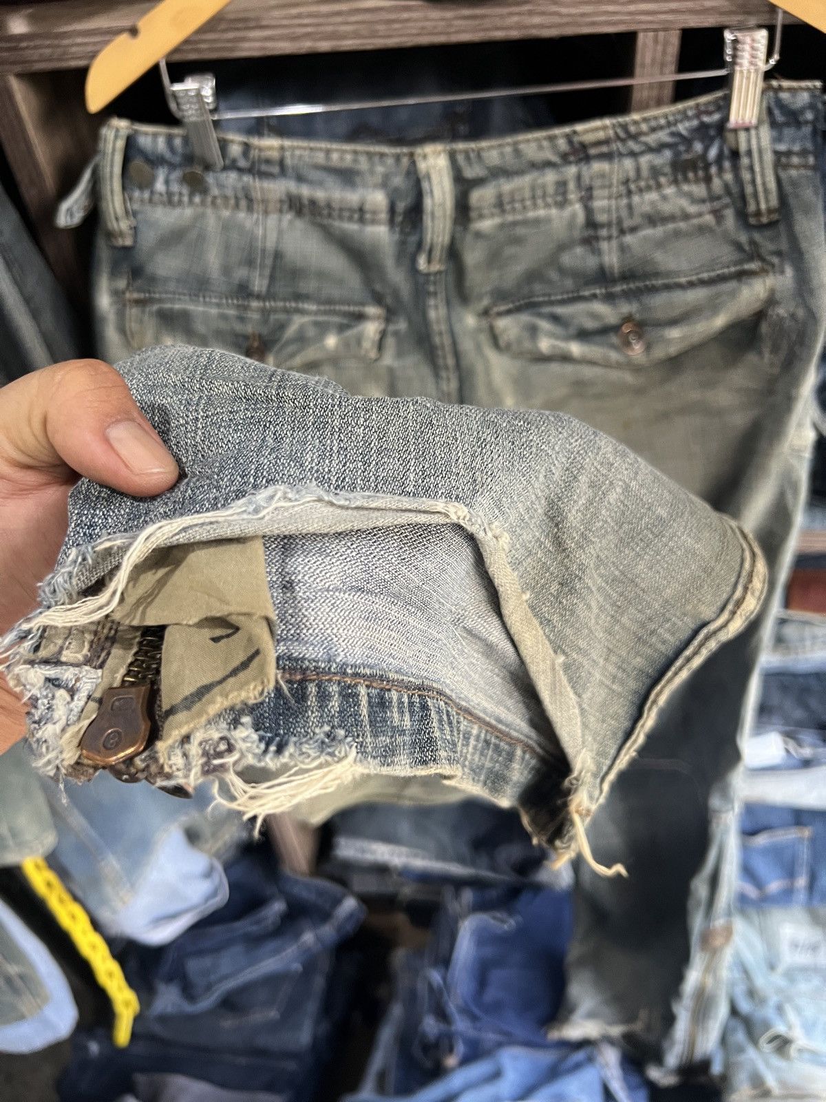 Z Brand 🔥Vintage Z Brand Double Knee Distressed Denim Size US 35 - 14 Thumbnail