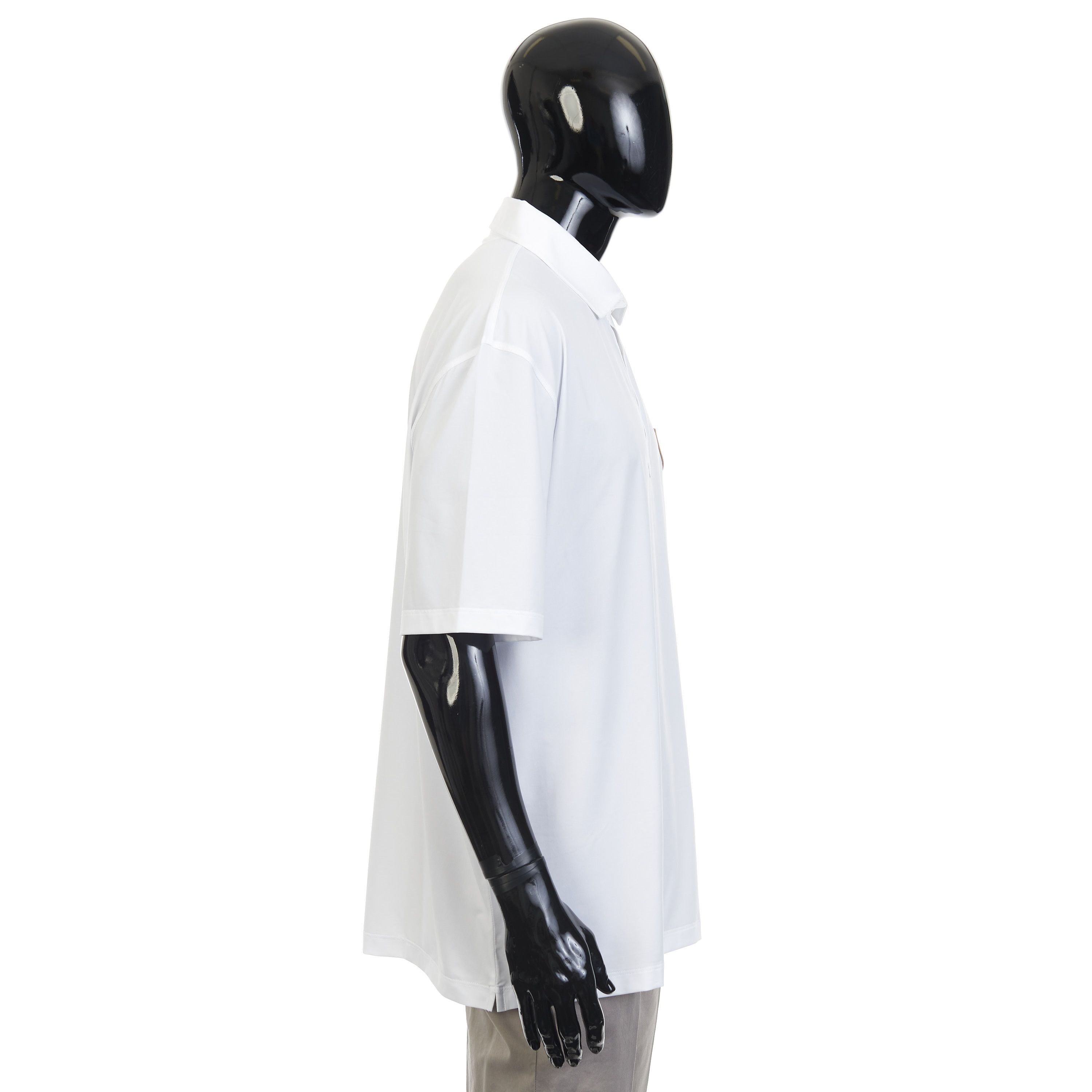Brunello Cucinelli White Comfort Nylon Polo Shirt - Logo Size 4XL Size US XXL / EU 58 / 5 - 7 Thumbnail