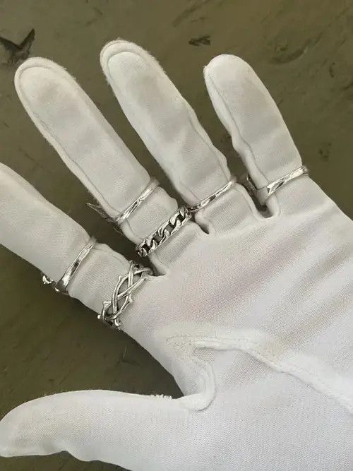 Ring Of Fire Punk Gothic Ring Combo Size ONE SIZE - 3 Thumbnail