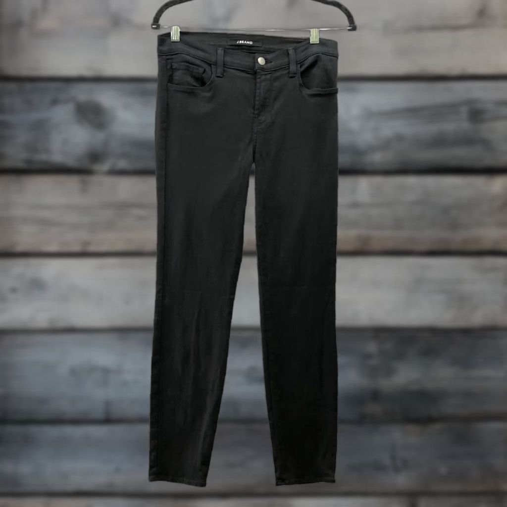 J Brand J Brand Skinny Leg Jeans Womens 27 Black Stretch Lyocell Blend Low Rise Denim 5-Pocket Mens Womens Girls Boys Size 27" / US 4 / IT 40 - 1 Thumbnail