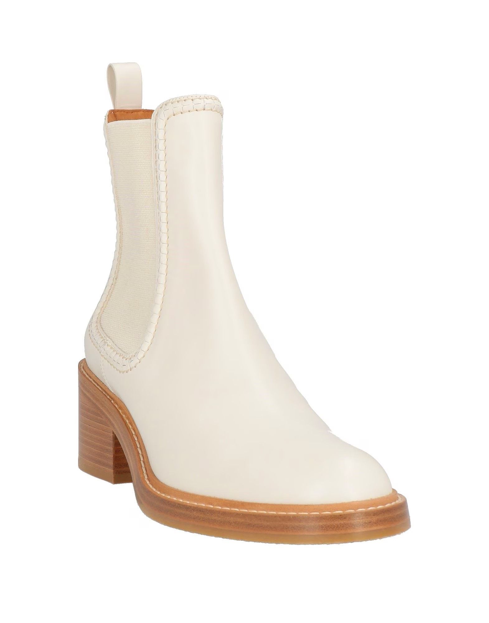 Chloe o1loc1c1024 Mallo Ankle Boots White Size US 8 / IT 38 - 1 Thumbnail