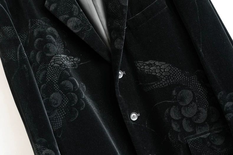 Yohji Yamamoto Yohji Yamamoto size os 19 AW Viper and Grape Velvet Jacket Size US M / EU 48-50 / 2 - 4 Thumbnail