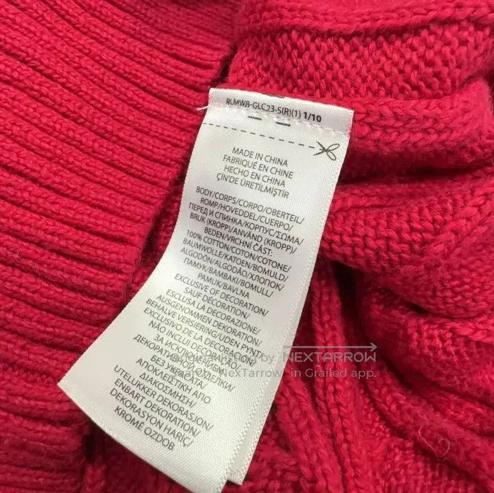 Polo Ralph Lauren Polo Ralph Lauren Cable Knit Logo Embroidered Sweater. Size US L / EU 52-54 / 3 - 6 Thumbnail