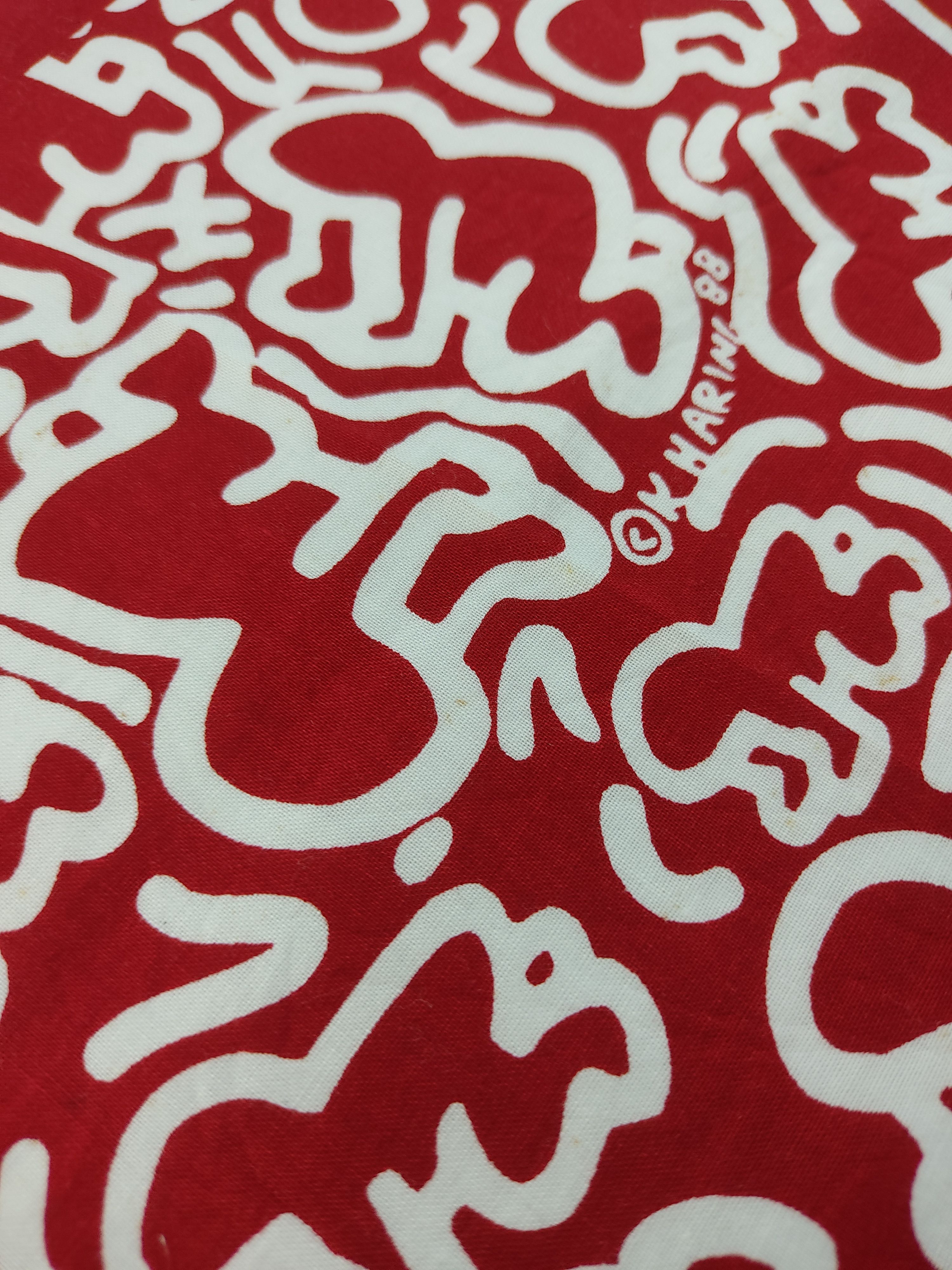 Keith Haring Vintage Keith Haring Bandana / Handkerchief Size ONE SIZE - 7 Thumbnail