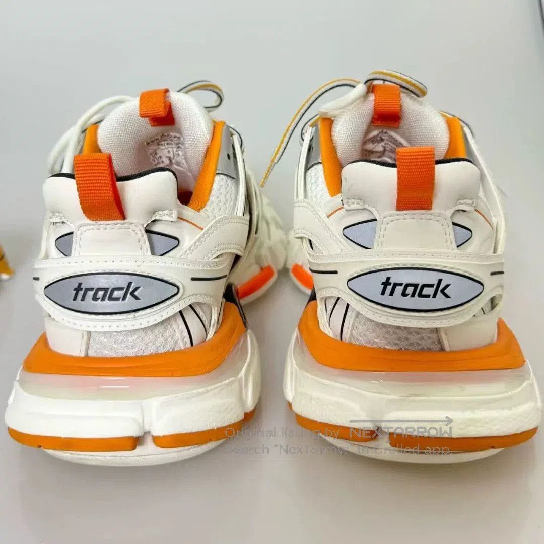 Balenciaga Balenciaga Track White Orange. Size US 7 / IT 37 - 5 Thumbnail