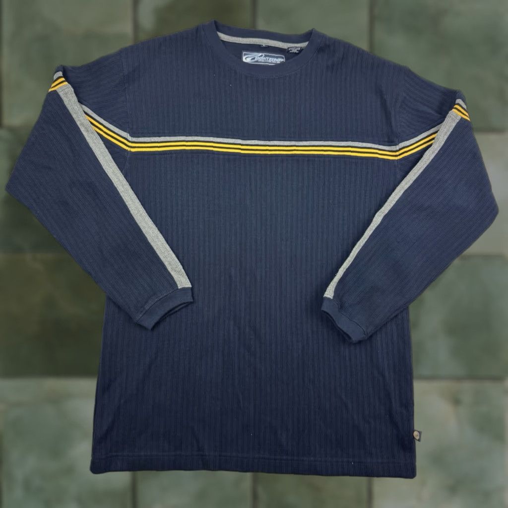 Point Zero VINTAGE Point Zero Sweatshirt Long Sleeve Adult L Blue Cotton 90s Grunge Hipster Y2K Mens Sweatshirt Size US L / EU 52-54 / 3 - 1 Thumbnail