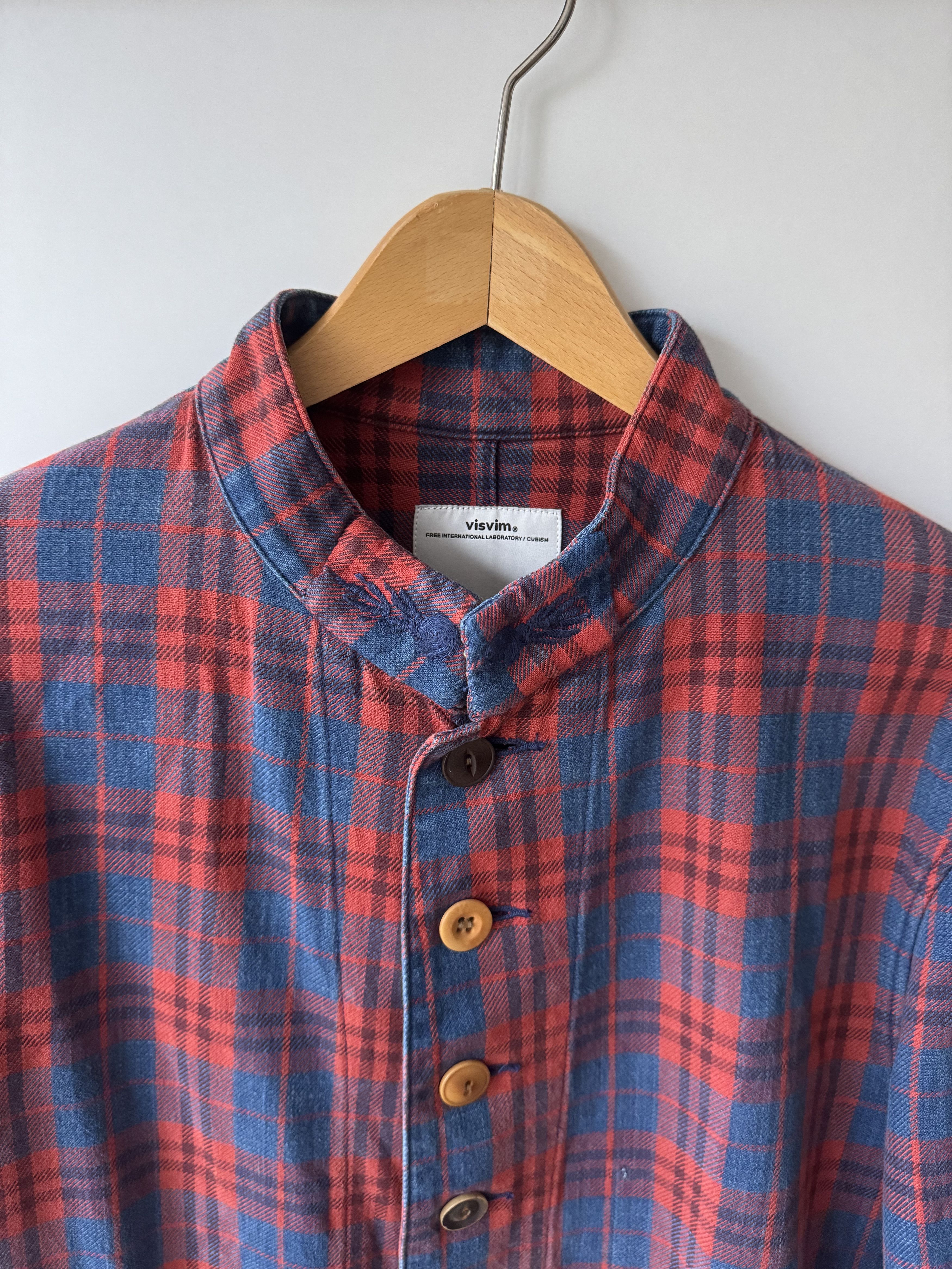 Visvim [3] Lugli Jacket Indigo Check in Red (AW14) Size US L / EU 52-54 / 3 - 2 Thumbnail