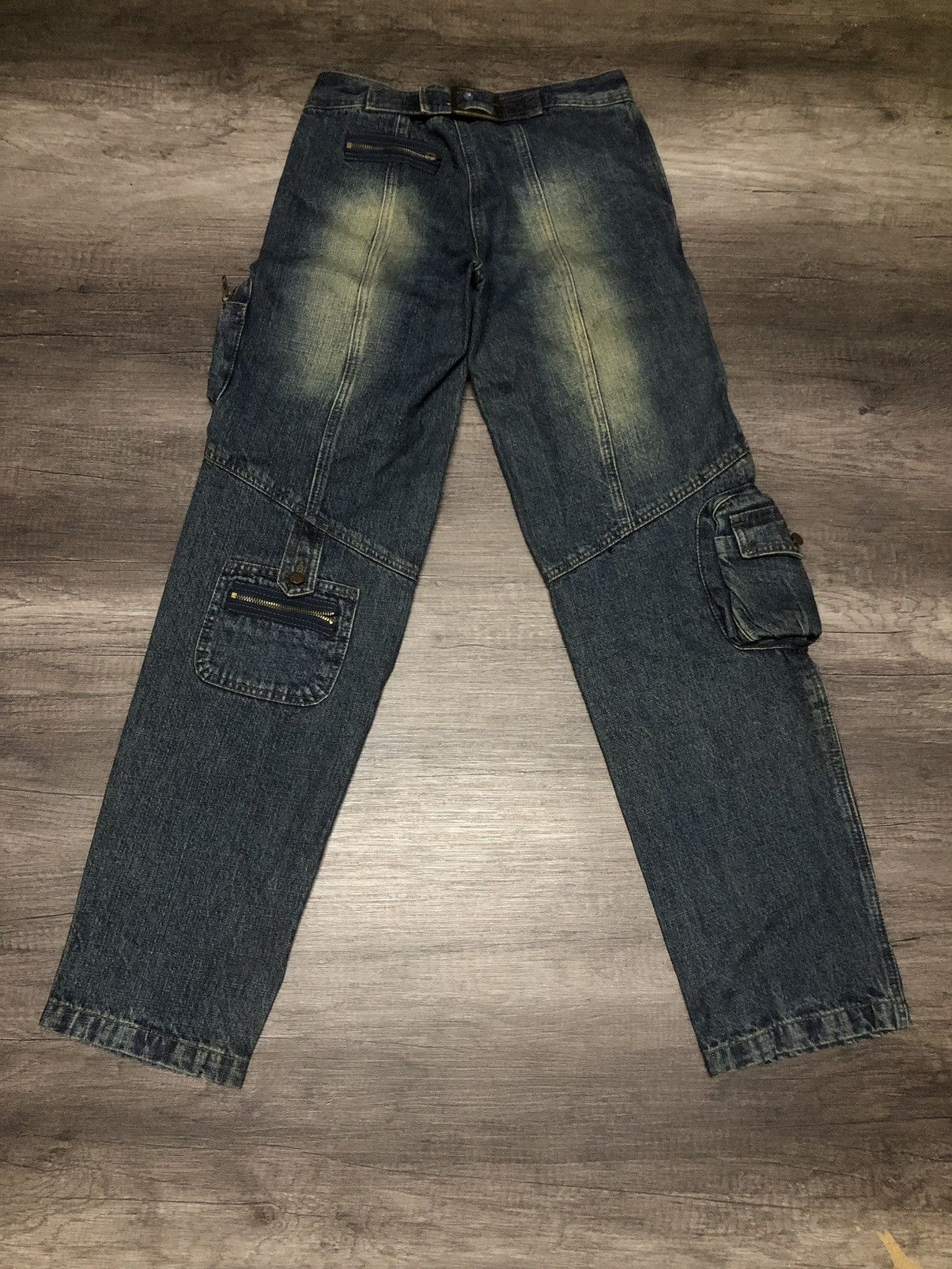 Japanese Brand × Le Grande Bleu (L.G.B.) Q Zhi Yi Zu Cargo Jeans Multi Pocket Size 28" / US 6 / IT 42 - 9 Thumbnail