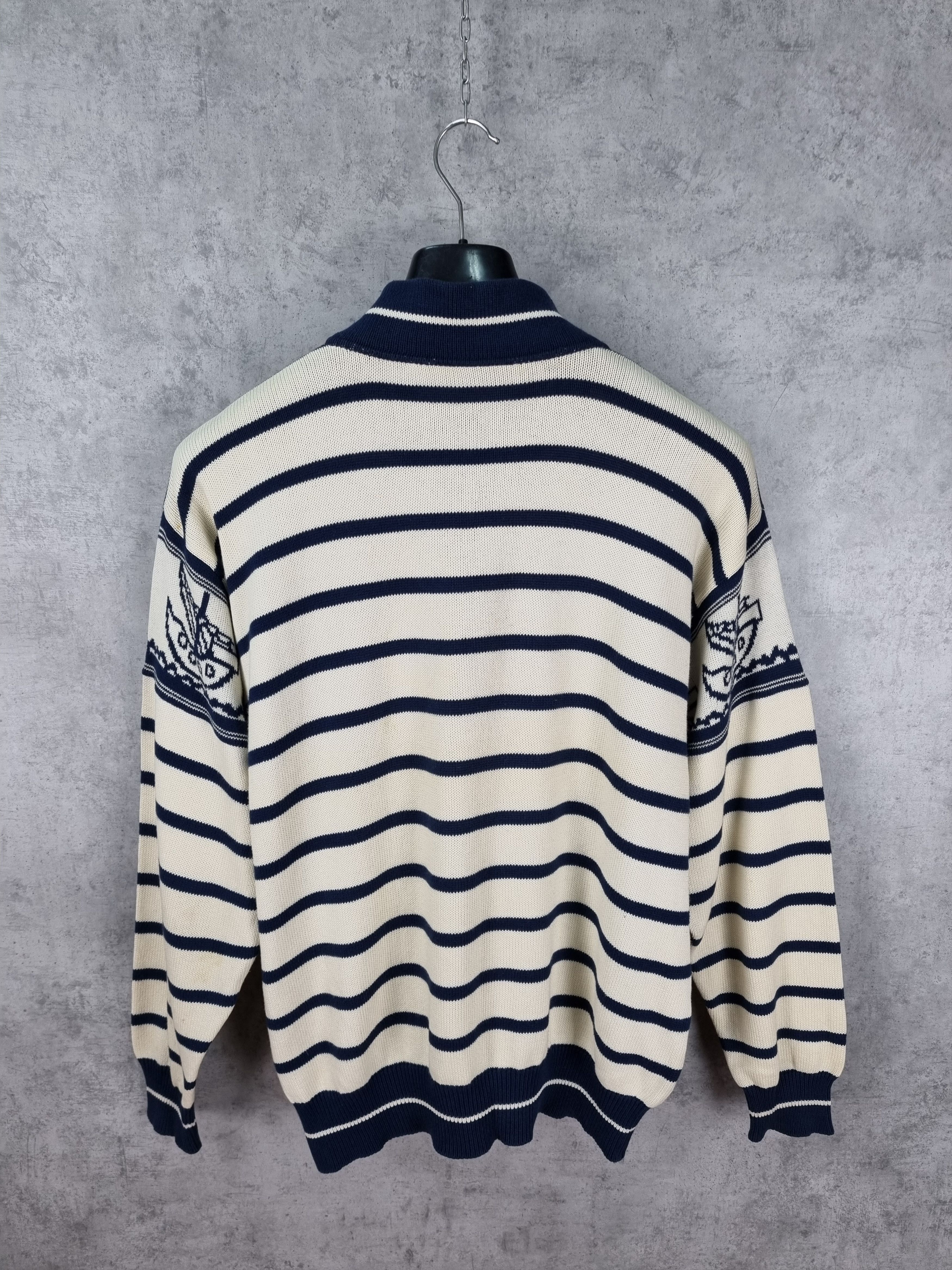 Iceberg × Jean Charles De Castelbajac Striped Castelbajac pour Iceberg Knitted Sweater Size US L / EU 52-54 / 3 - 4 Thumbnail