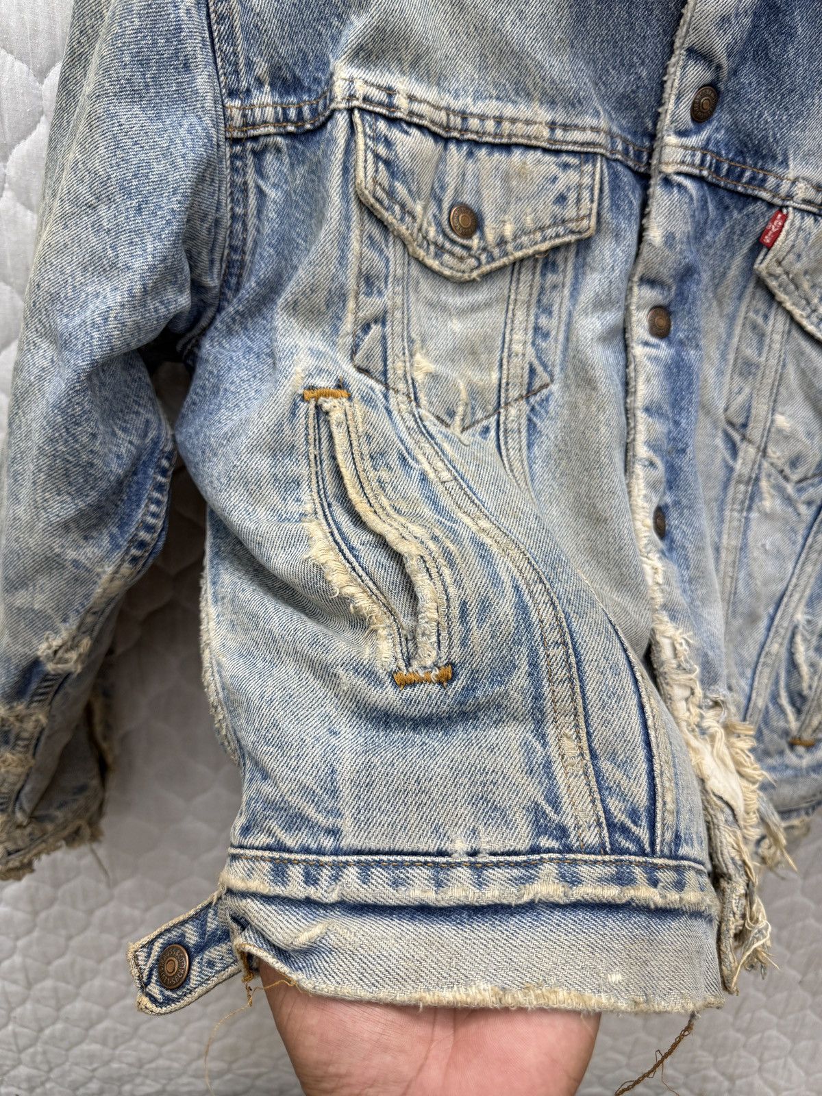 Levi's 🔥🔥💥STEALS VTG LEVIS SHERPA DISTRESSED JACKET Size US M / EU 48-50 / 2 - 15 Thumbnail