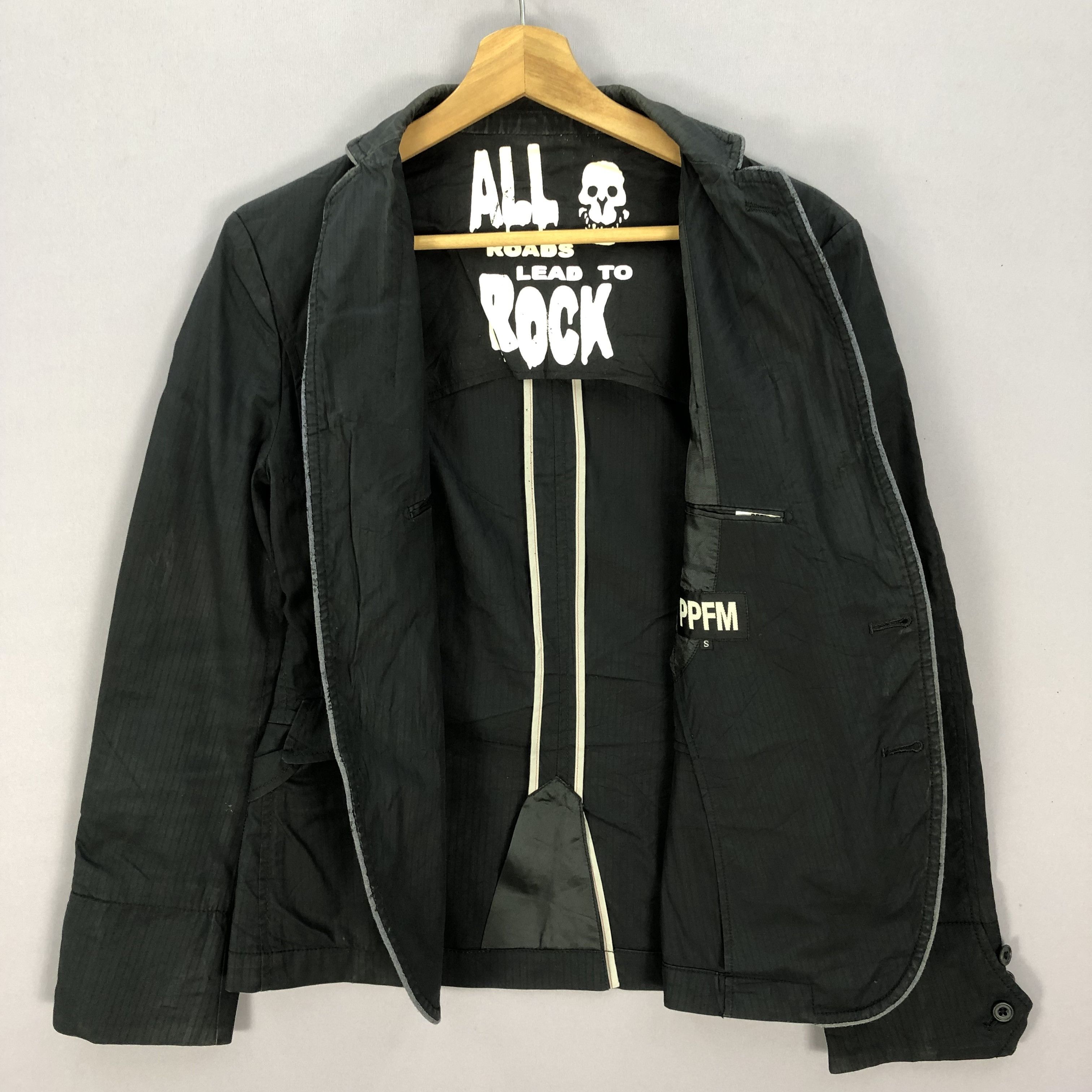 Vintage PPFM Cardigan Coat Jacket All Roads Lead to Rock