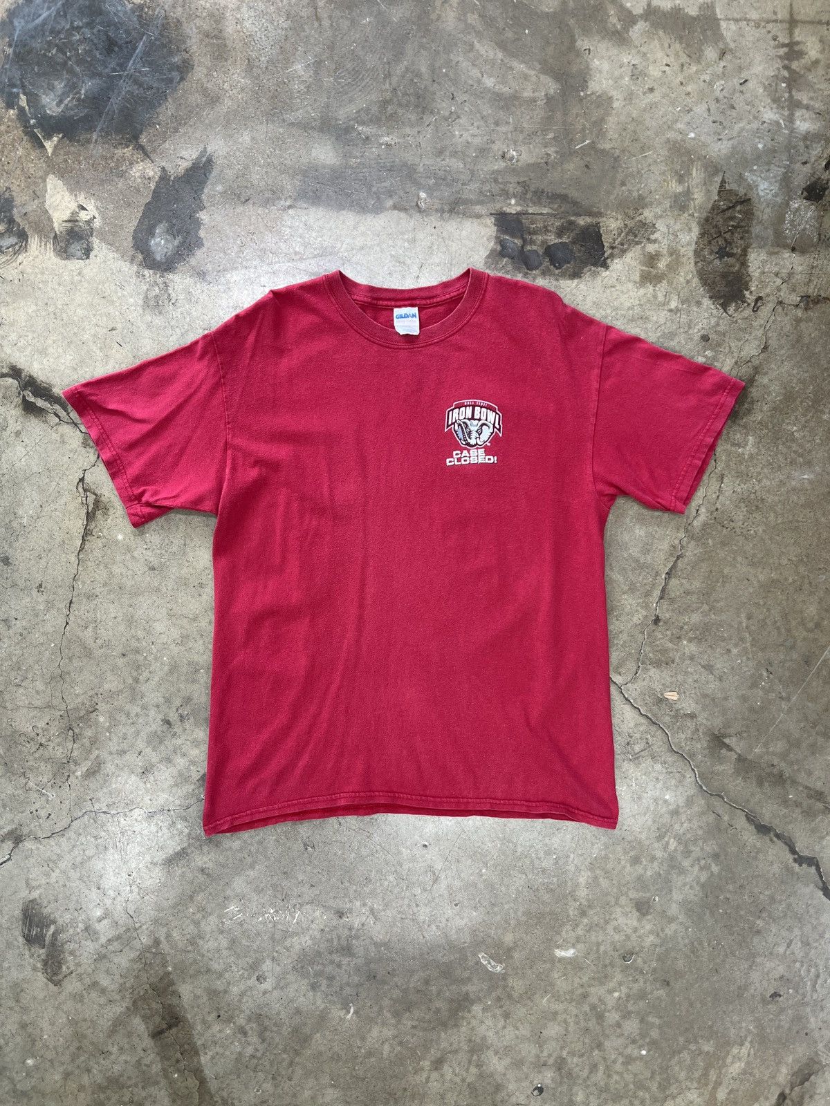 NCAA Vintage 2008 Alabama Auburn Iron Bowl Case Closed Tee Large Size US L / EU 52-54 / 3 - 6 Thumbnail