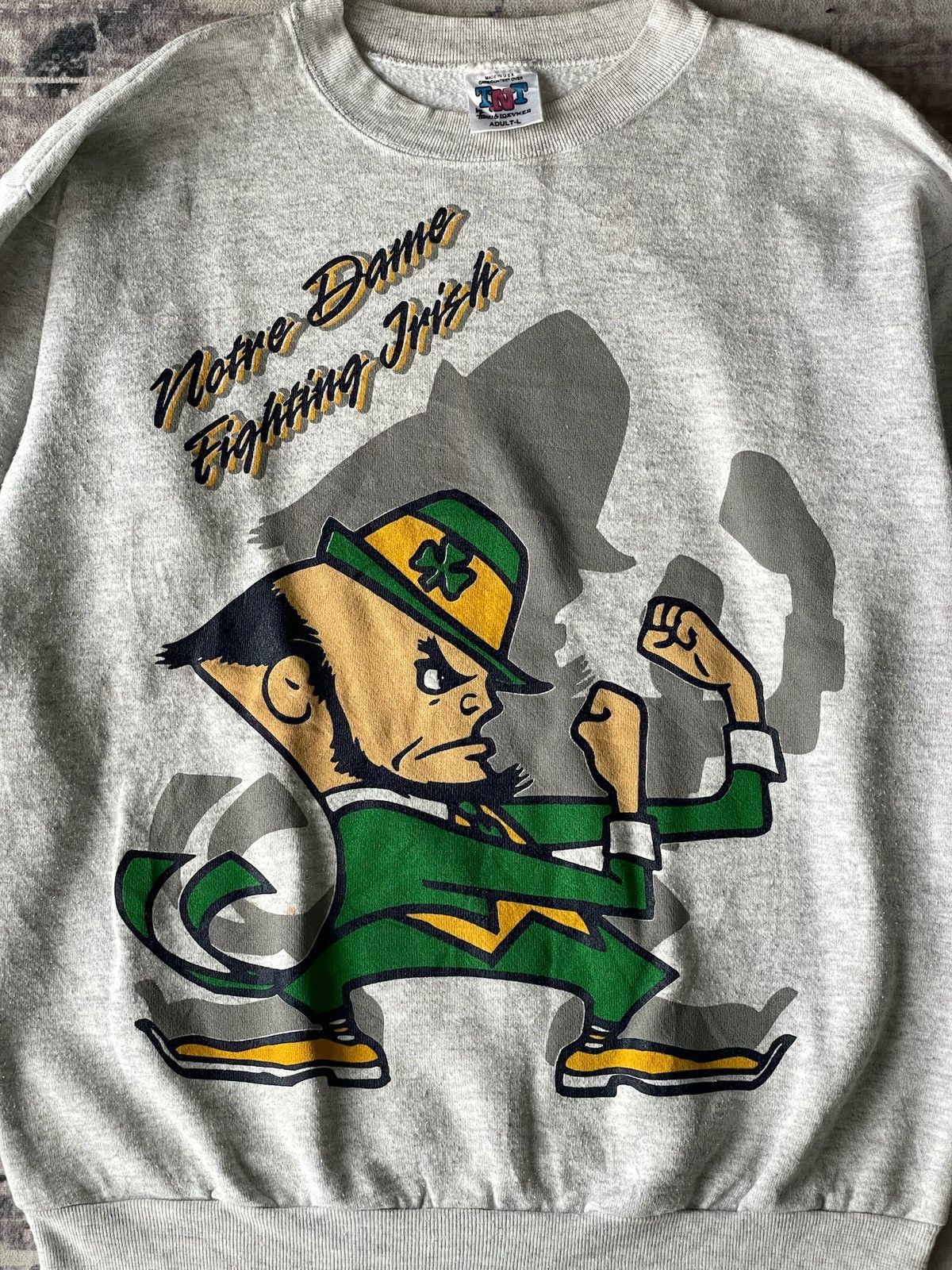 Vintage Vintage 90s University of Notre Dame Fighting Irish Crewneck Size US L / EU 52-54 / 3 - 2 Thumbnail