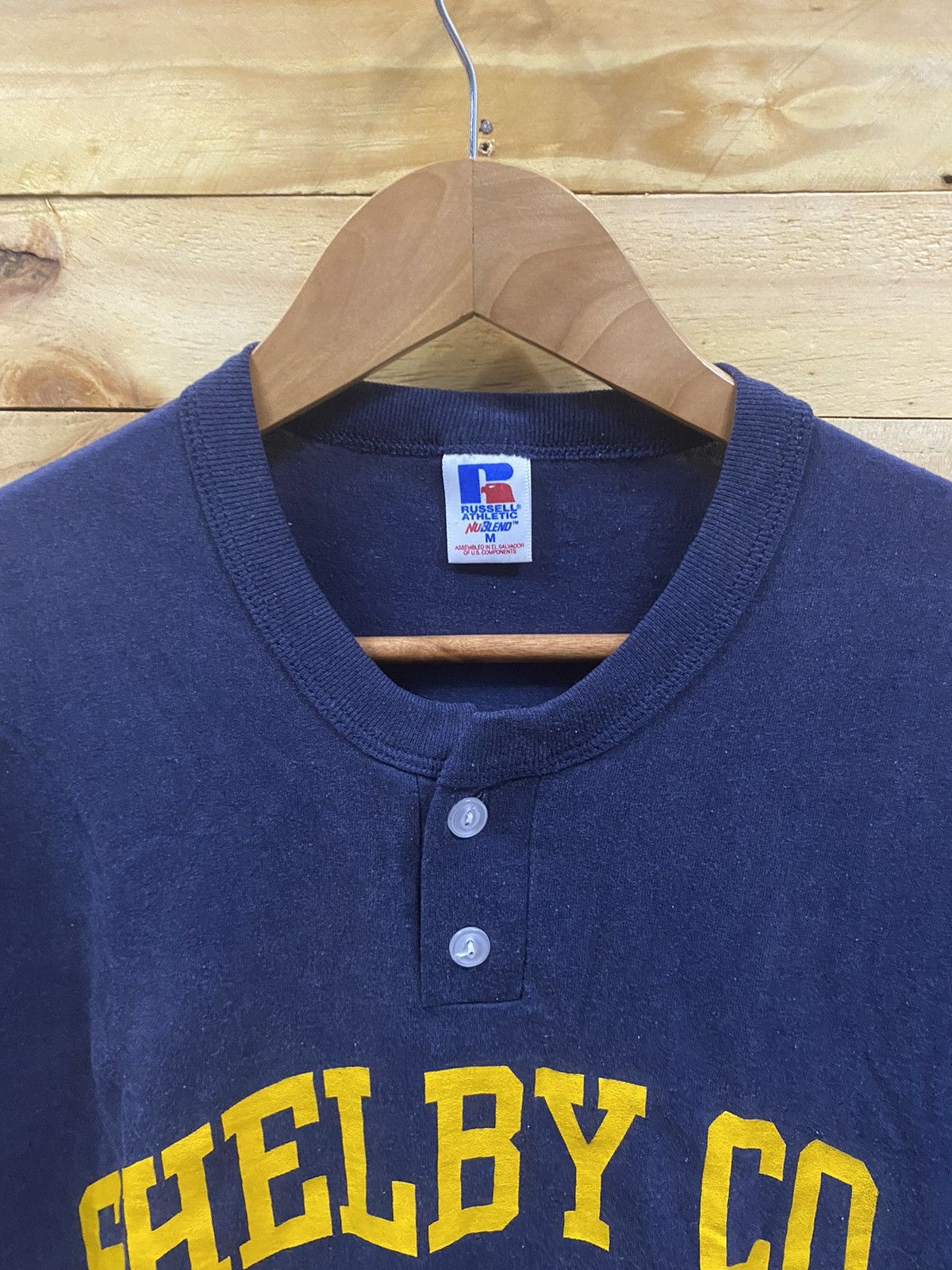 Russell Athletic Vintage russell athletic Shelby co. baseball henley shirt Size US M / EU 48-50 / 2 - 2 Thumbnail