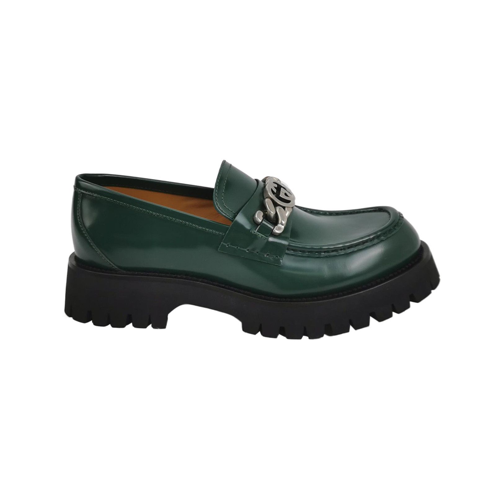 Gucci Gucci Interlocking G Chain Lug Sole Loafers 10 Size US 10 / EU 43 - 1 Thumbnail